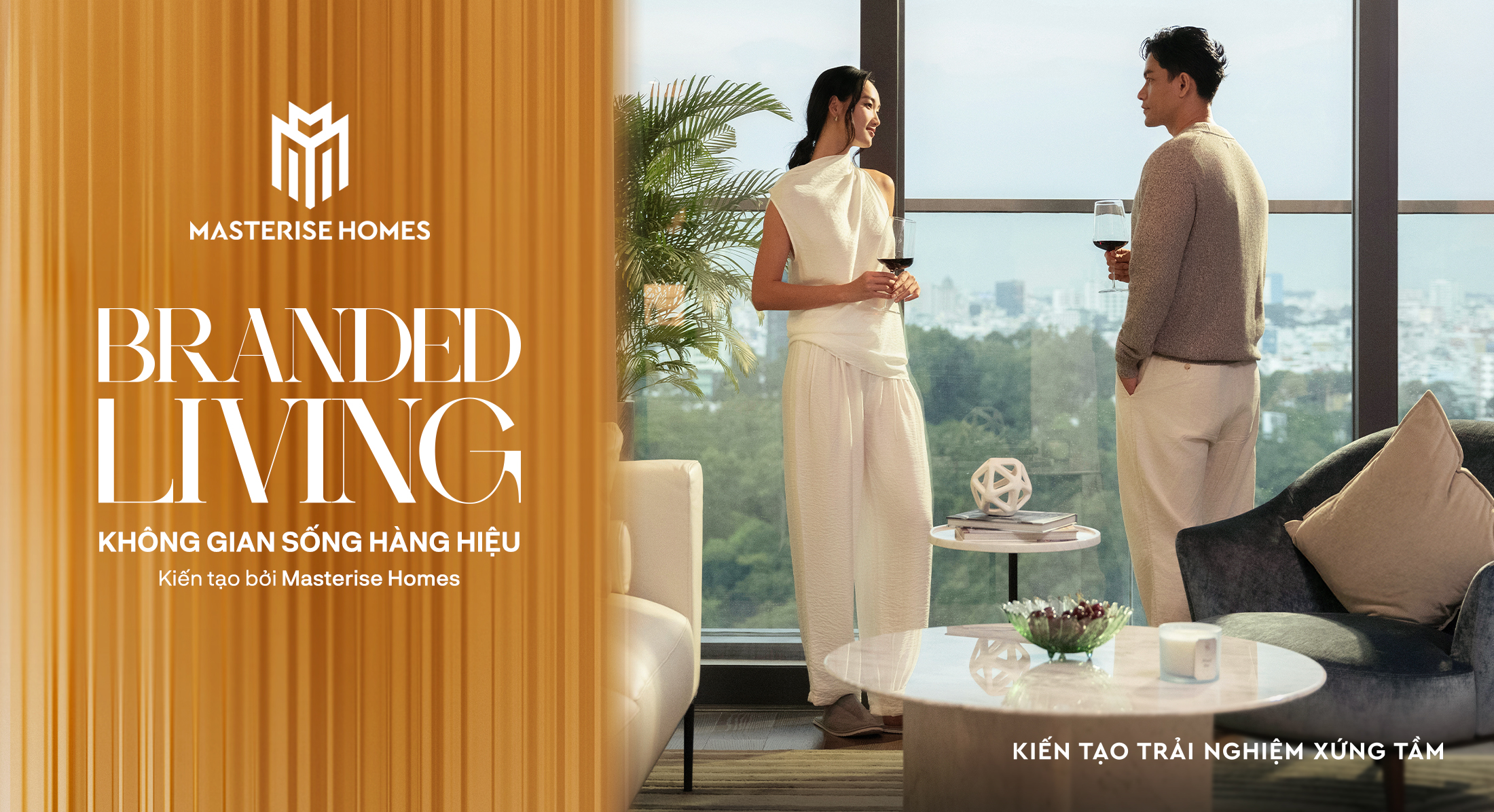 Branded Living by Masterise Homes xoay quanh khái niệm “hàng hiệu” cho mọi phân khúc&nbsp;– nơi đặc quyền “hàng hiệu” không chỉ là câu chuyện của số&nbsp;ít, mà là trải nghiệm sống xứng tầm cho từng chủ nhân.