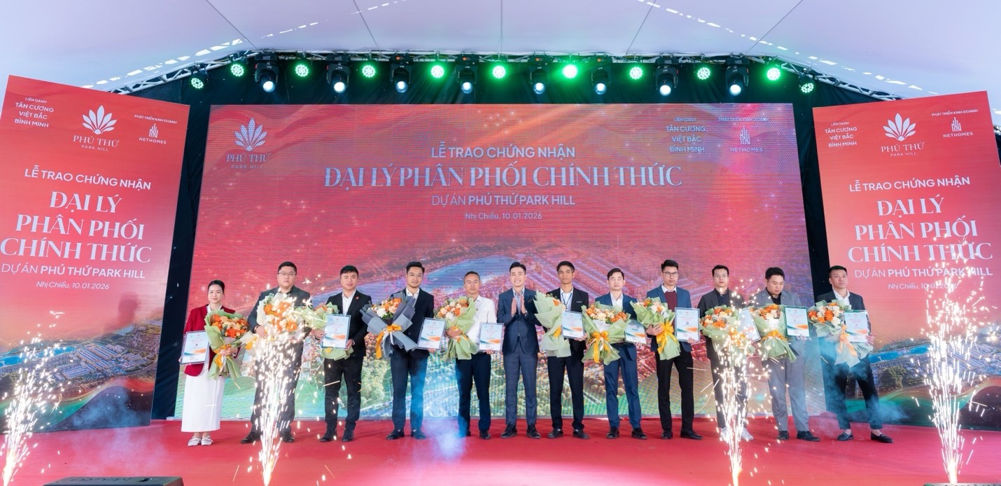 Lễ trao chứng nhận cho 11 đại lý phân phối Pg88vn.top độc quyền mỗi ngày Phú Thứ Park Hill.