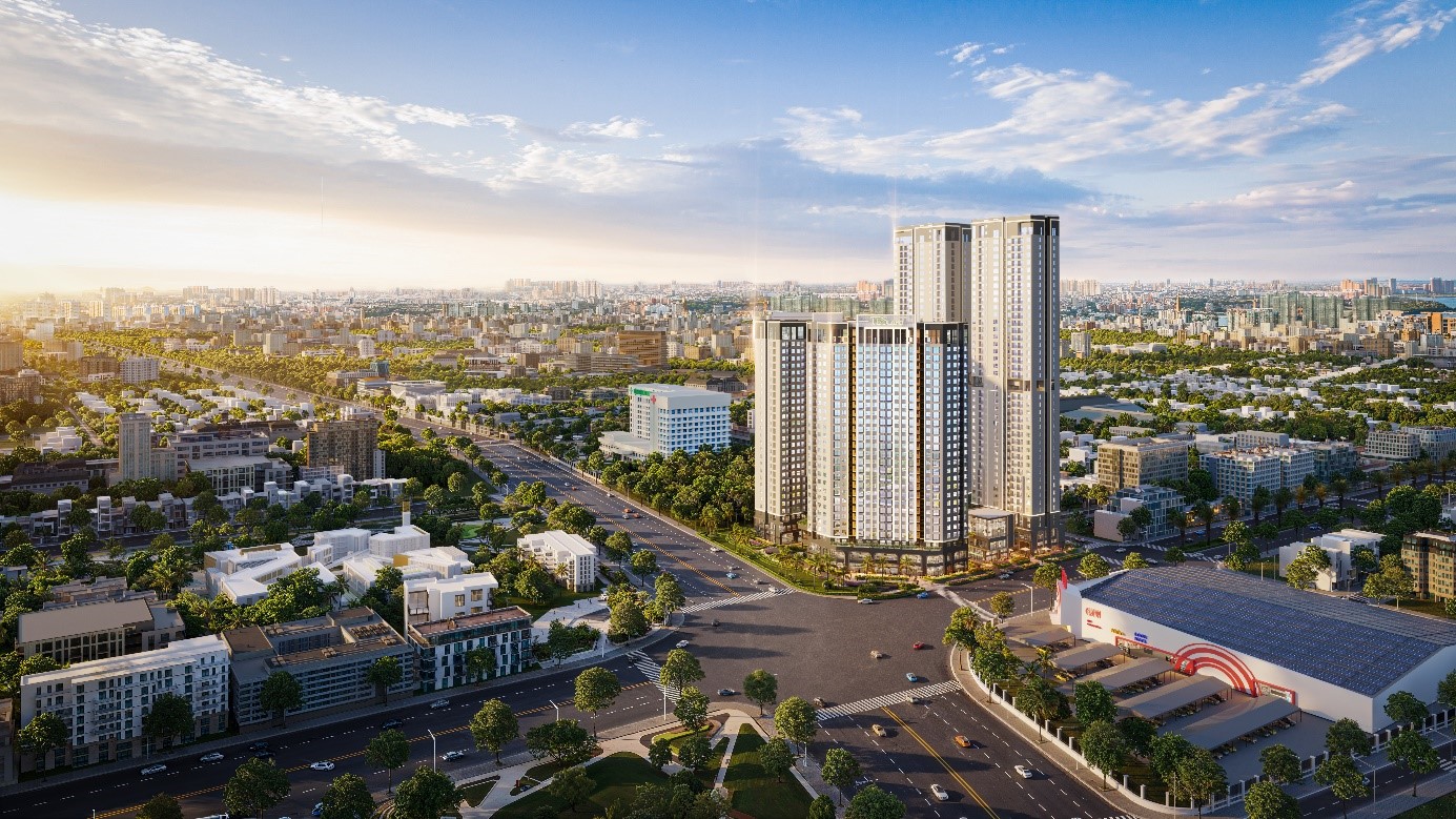 Vị trí 3 mặt tiền Quốc lộ 1K, GS1, G25 tại khu dân cư đã hình thành với mật độ Pg88ok ưu đãi hấp dẫn cao tạo nền tảng vững chắc cho tính thanh khoản và khả năng khai thác dài hạn.&nbsp;Ảnh:&nbsp;TBS Land.