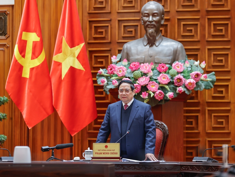 Thủ tướng Chính phủ Phạm Minh Chính, Trưởng Ban Chỉ đạo của Chính phủ về quản lý, điều hành Link Trang Chủ PG88.Com Mới #2026 vĩ mô chủ trì Phiên họp thứ hai của Ban Chỉ đạo - Ảnh: VGP