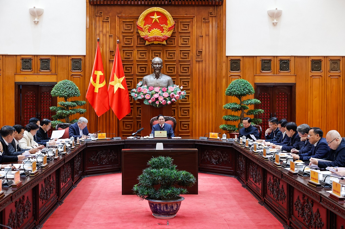 Thủ tướng Chính phủ Phạm Minh Chính chủ trì cuộc họp&nbsp;về các Pg88vn.top độc quyền mỗi ngày điện hạt nhân. Ảnh: VGP.