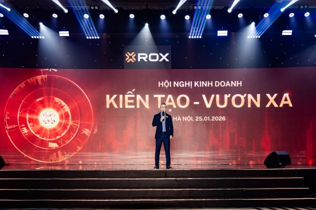 Tổng giám đốc Trần Xuân Quảng phát biểu tại Hội nghị. Ảnh:&nbsp;ROX Group.