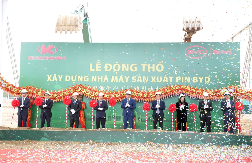 Nghi thức động thổ xây dựng nhà máy sản xuất Pin BYD