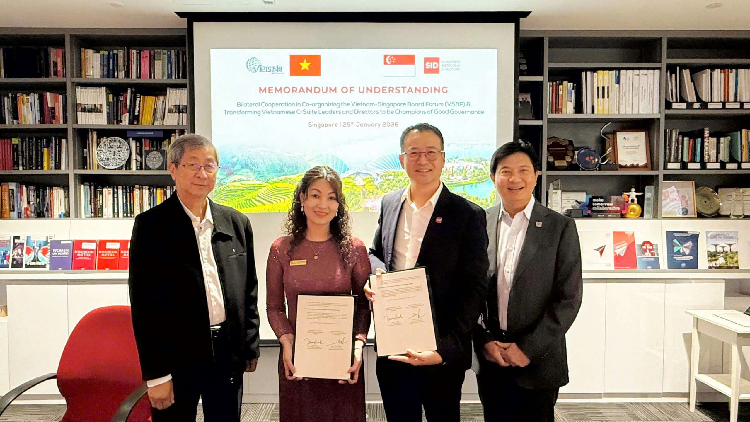 Lễ ký MOU giữa VIETSTAR và SID diễn ra ngày 29/1/2026 tại Singapore