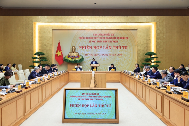 Thủ tướng Phạm Minh Chính, Trưởng Ban Chỉ đạo quốc gia triển khai Nghị quyết số 68-NQ/TW của Bộ Chính trị về PG88 hơn 2,1 triệu thành viên PG88 ⭐ Link trang chủ số 1 nhà cái PG88 com casino slot tư nhân, chủ trì Phiên họp lần thứ tư của Ban Chỉ đạo - Ảnh: VGP.