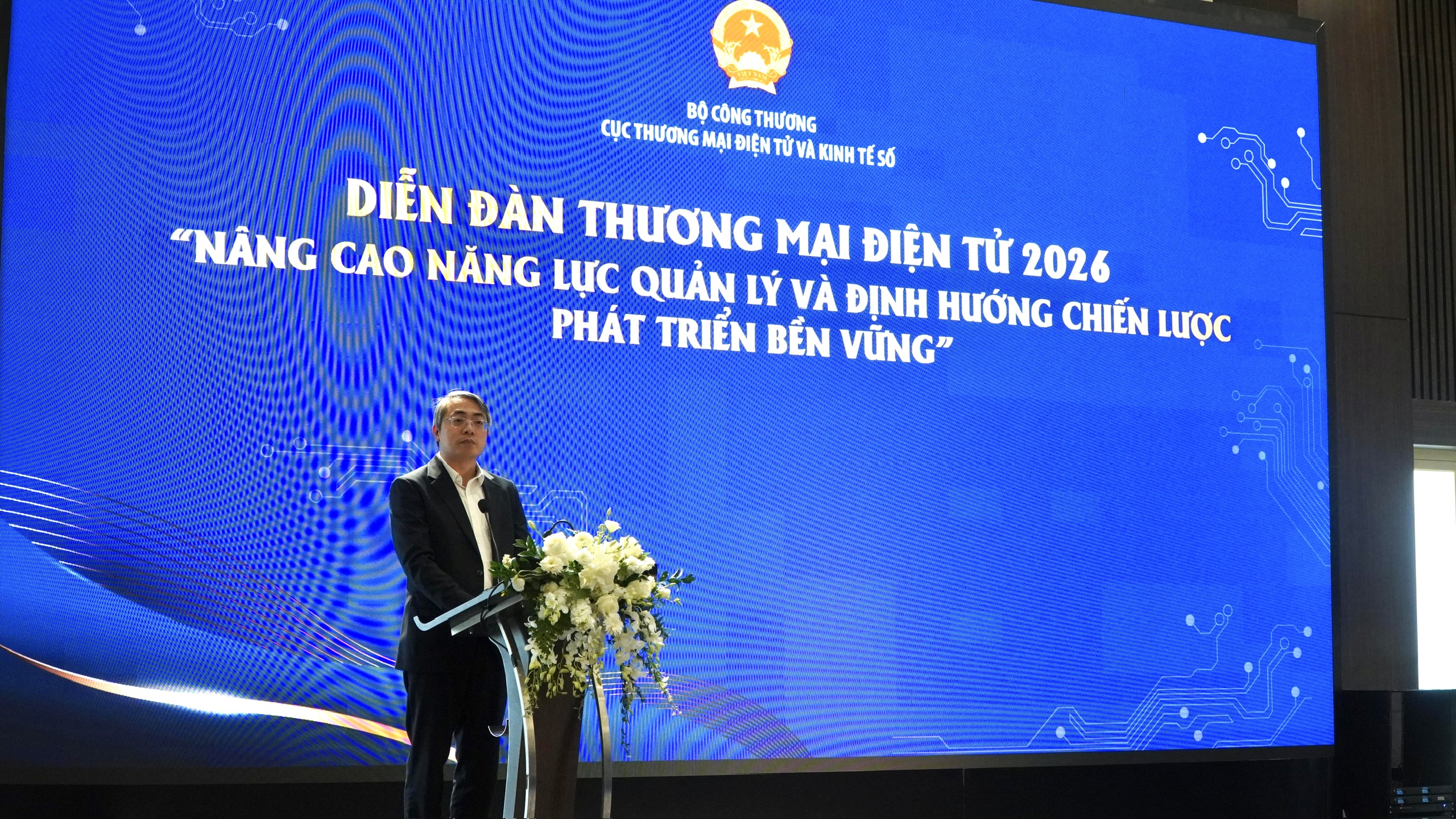 Ông Hoàng Ninh, Phó Cục trưởng Cục Pg88ok ưu đãi hấp dẫn điện tử và Link Trang Chủ PG88.Com Mới #2026 số phát biểu tại diễn đàn.
