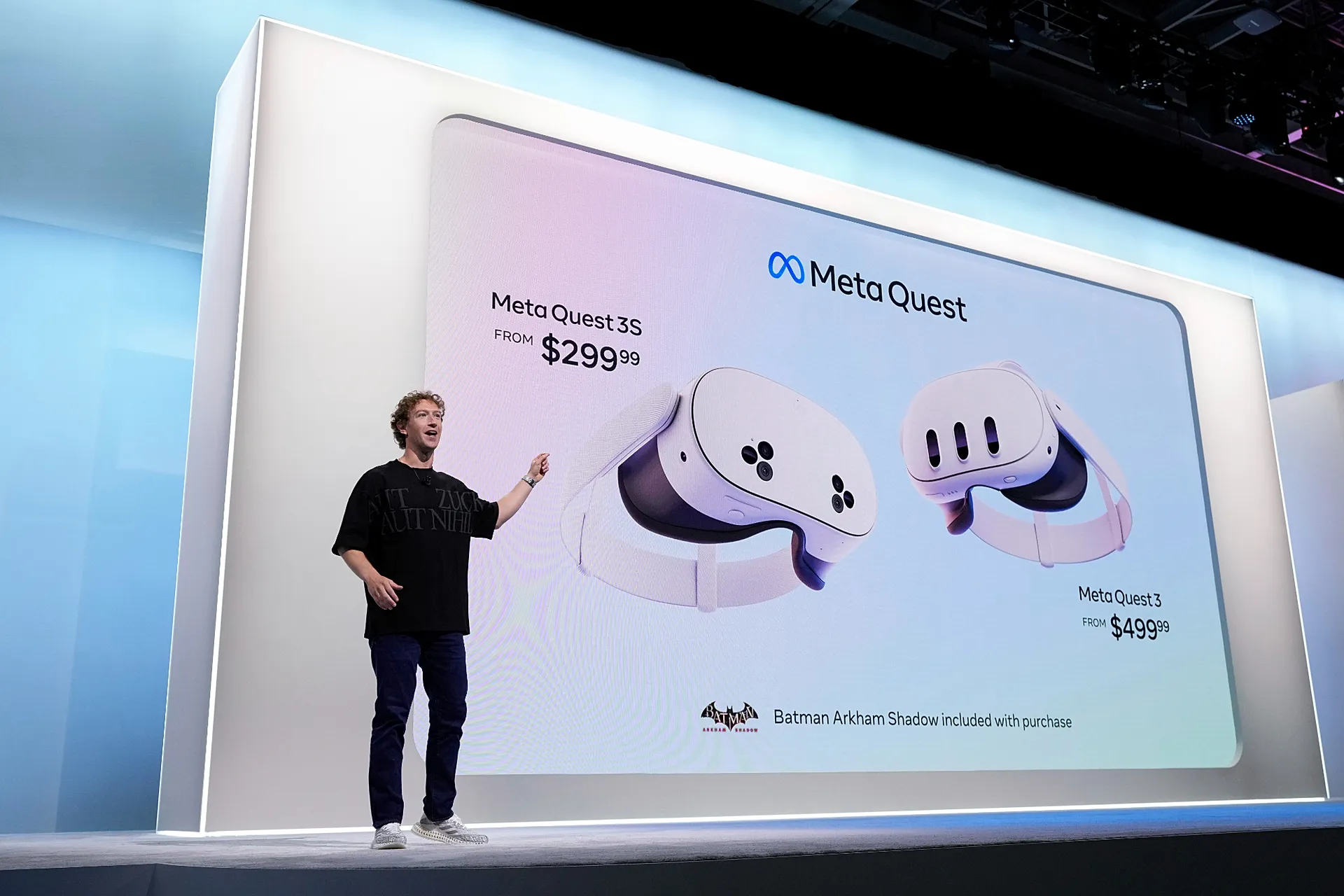 CEO Mark Zuckerberg nói về Meta Quest 3S trong hội nghị Meta Connect hồi tháng 9 năm 2024 tại Menlo Park, California