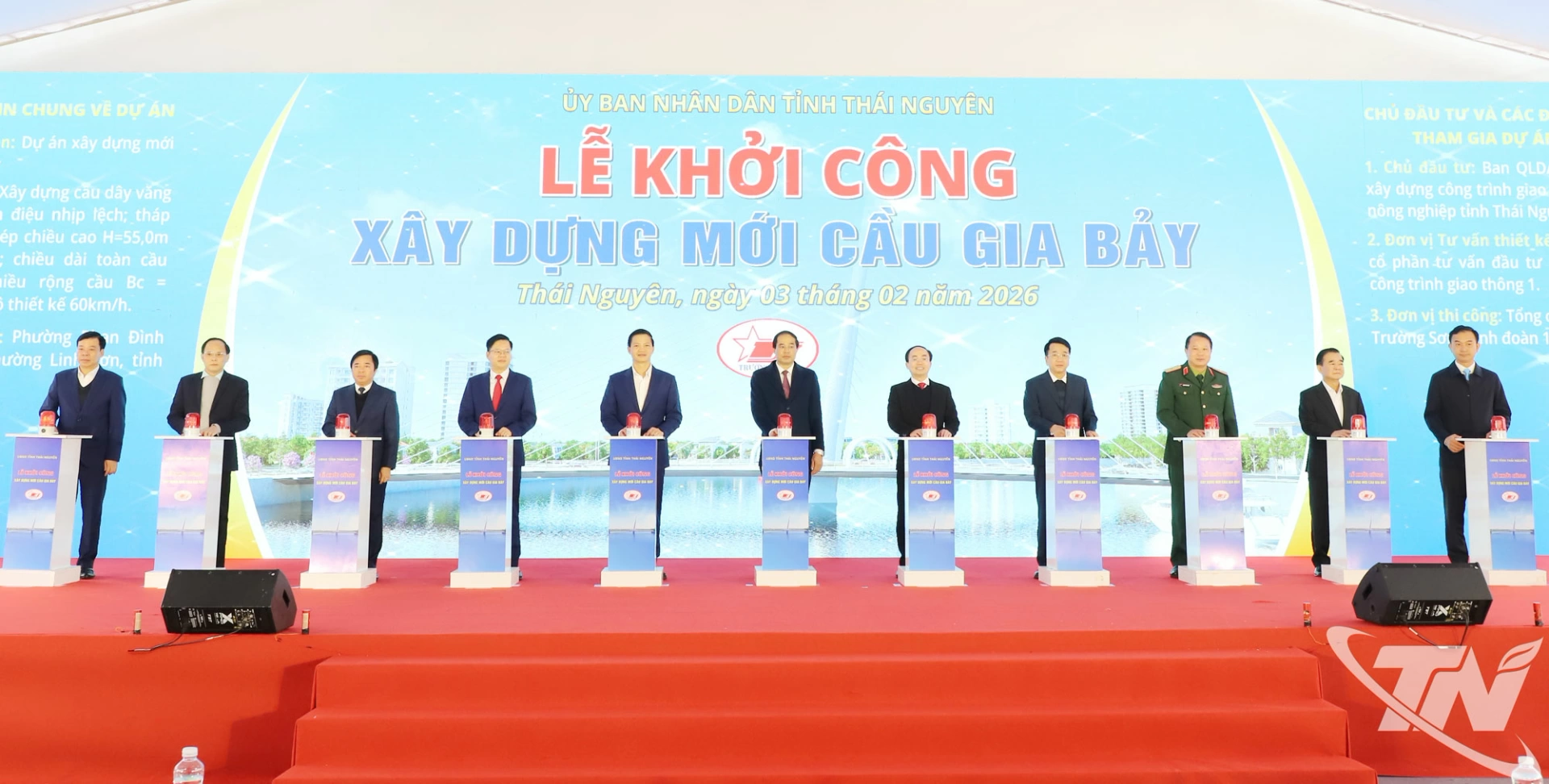 Các đại biểu thực hiện nghi thức khởi công Link Trang Chủ PG88.Com Mới #2026. Ảnh: Báo Thái Nguyên.