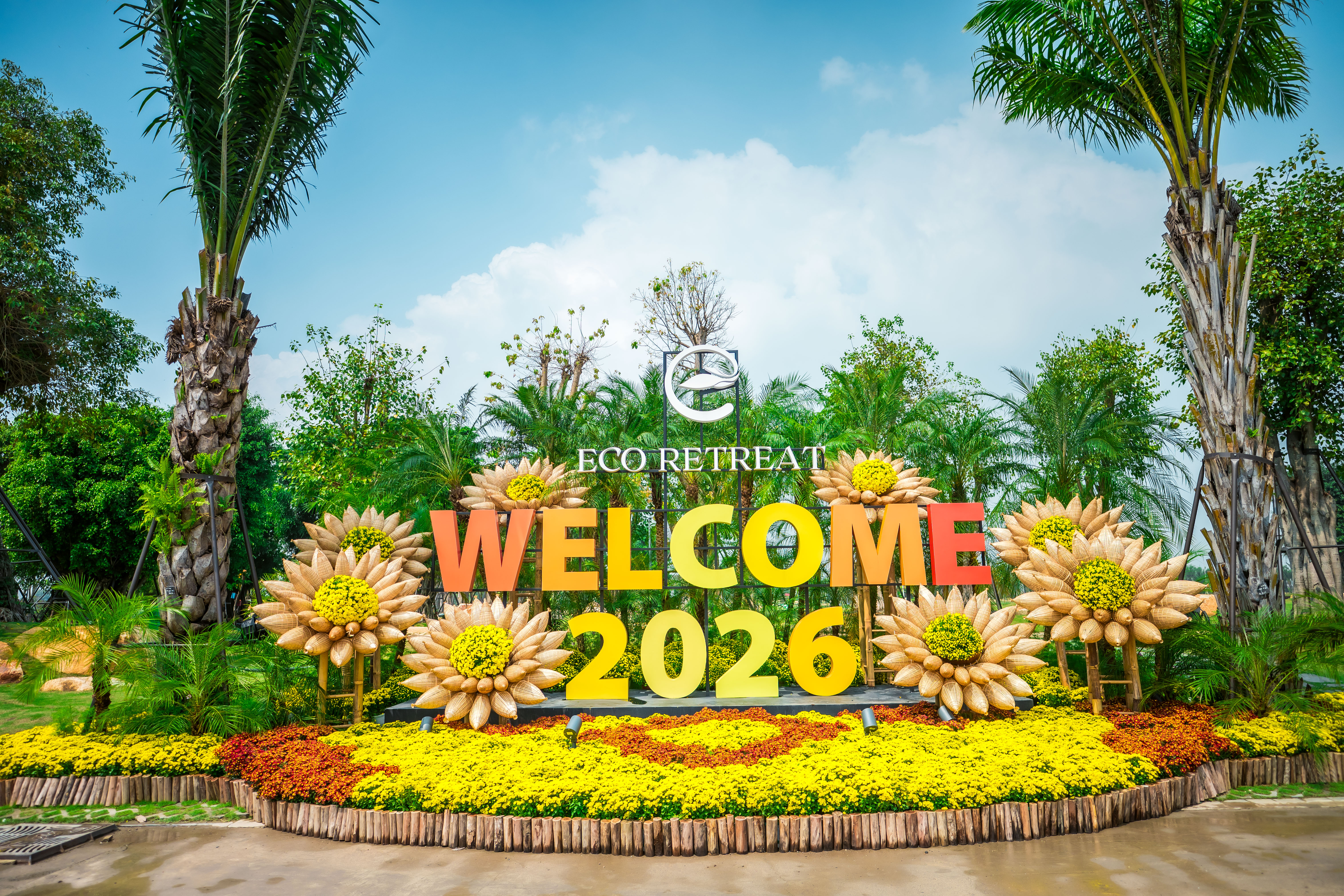 Eco Retreat tiếp giáp cửa ngõ phía Tây TPHCM, cách bến Bạch Đằng 40 phút lái xe.&nbsp;Ảnh: Ecopark.
