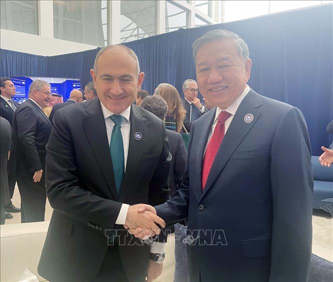 Tổng Bí thư Tô Lâm gặp lãnh đạo các nước bên lề cuộc họp khai mạc Hội đồng Hòa bình về Gaza
