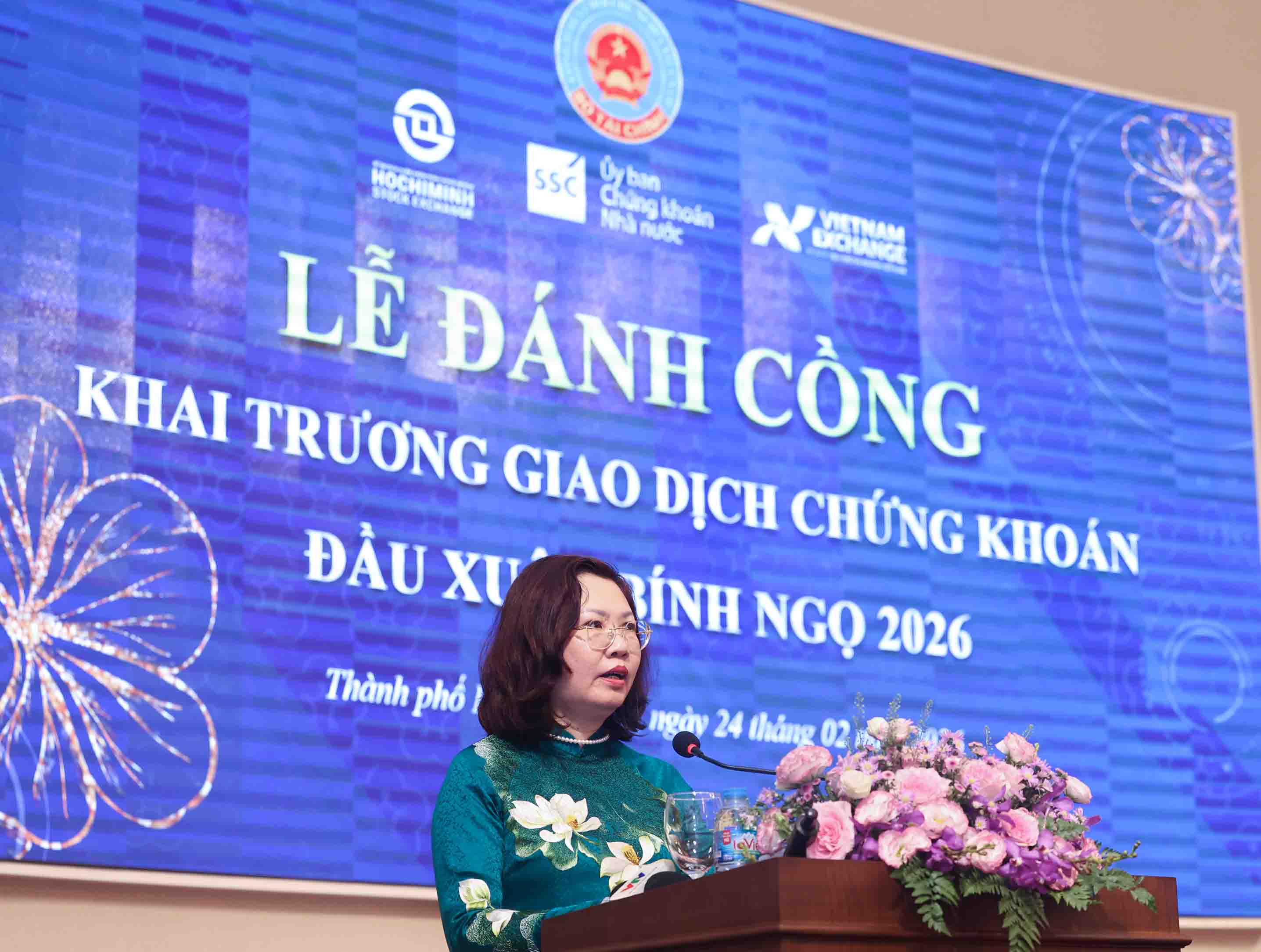 Bà Vũ Thị Chân Phương, Chủ tịch Ủy ban 6PG88 link đăng nhập Nhà nước phát biểu tại buổi lễ.