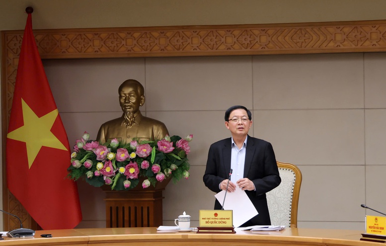 Phó Thủ tướng yêu cầu Bộ Tư pháp tiếp tục chỉ đạo rà soát toàn bộ dự thảo trên cơ sở ý kiến của các bộ, ngành. Ảnh: Báo Chính phủ.