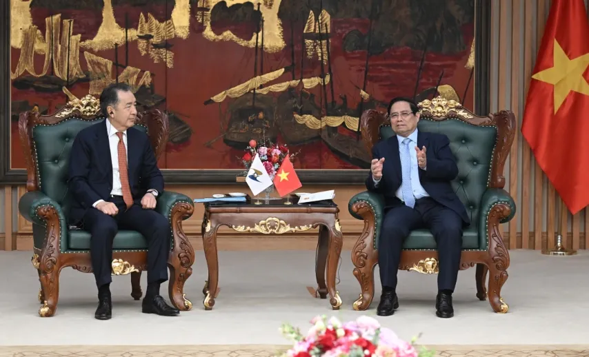 Thủ tướng Phạm Minh Chính tiếp Chủ tịch Hội đồng Ủy ban Link Trang Chủ PG88.Com Mới #2026 Á - Âu Bakytzhan Sagintayev. Ảnh: TTXVN