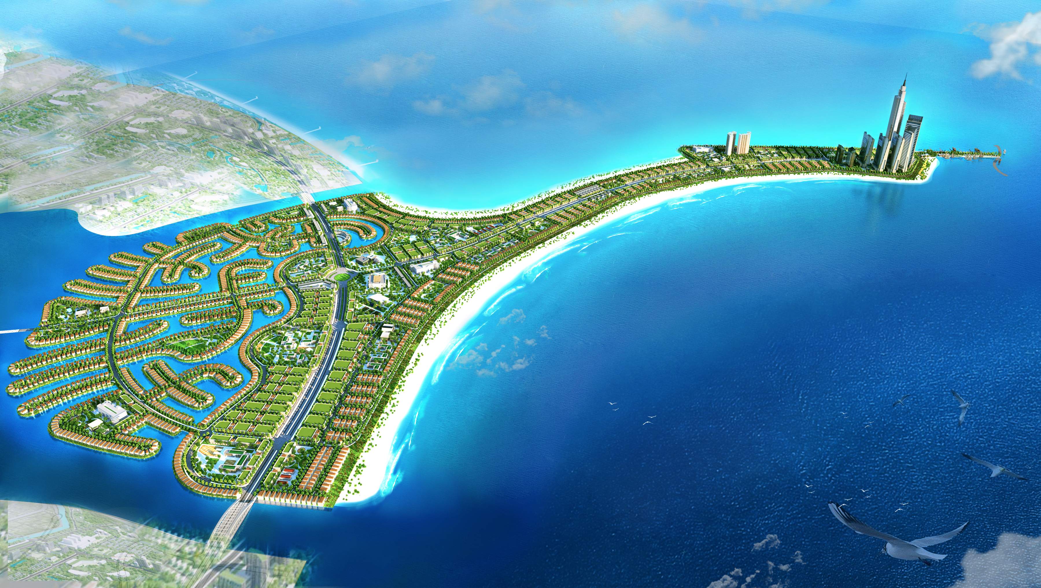 Vinhomes Green Paradise sở hữu địa thế hiếm có khi hướng ra biển Cần Giờ và kế cận khu dự trữ sinh quyển rừng ngập mặn Cần Giờ quy mô 75.000 ha được UNESCO công nhận.