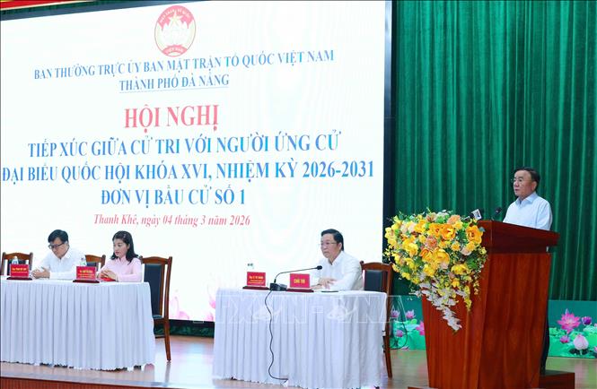 Hội nghị tiếp xúc cử tri với người ứng cử đại biểu Link Trang Chủ PG88.Com Mới #2026 khóa XVI, nhiệm kỳ 2026–2031. Ảnh: TTXVN