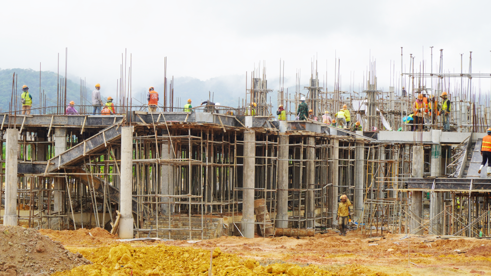 Các đơn vị đang đẩy nhanh tiến độ thi công các hạng mục