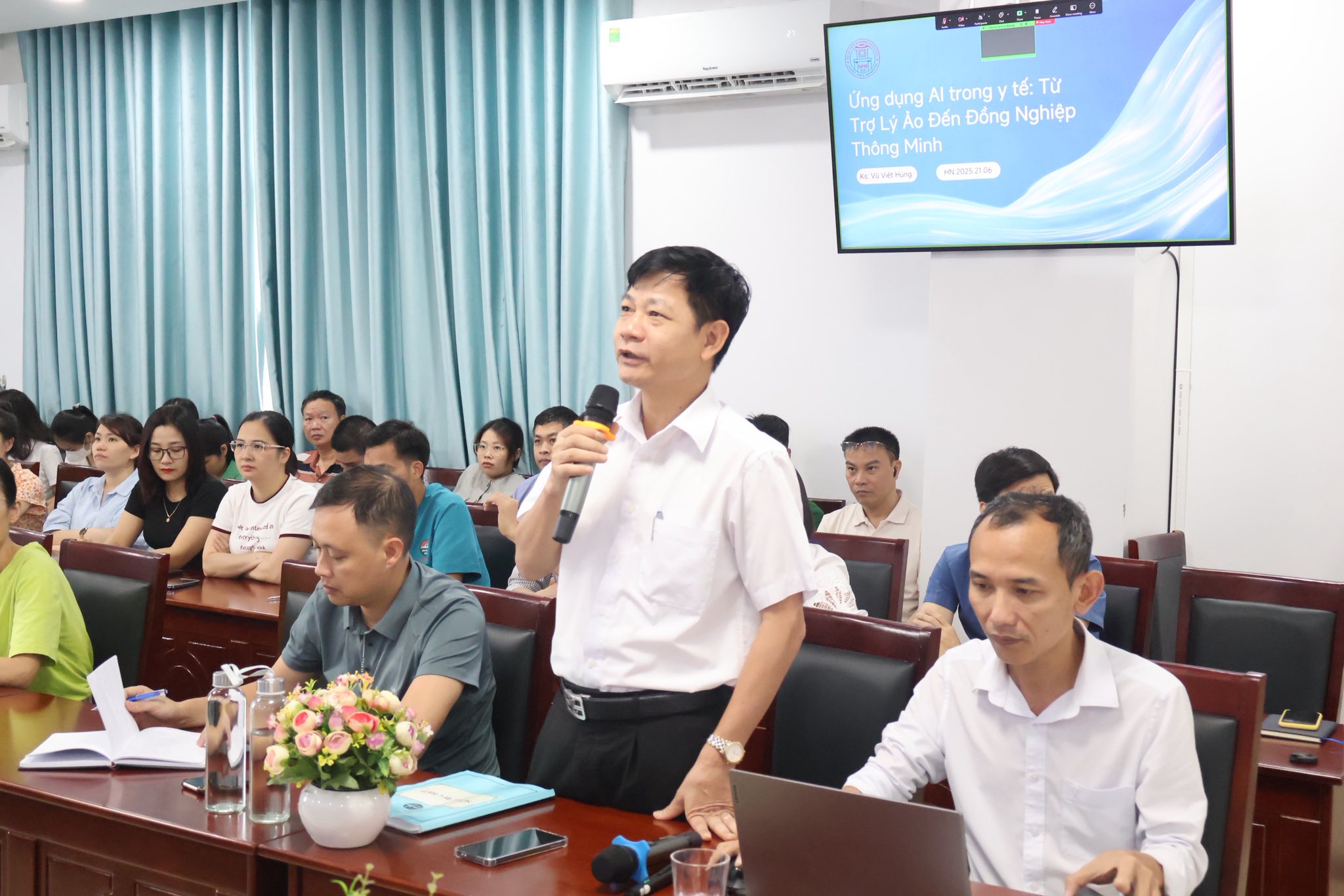 Chương trình dào tạo về AI và Công nghệ 4.0 tại&nbsp;Bệnh viện Đa khoa huyện Ba Vì.