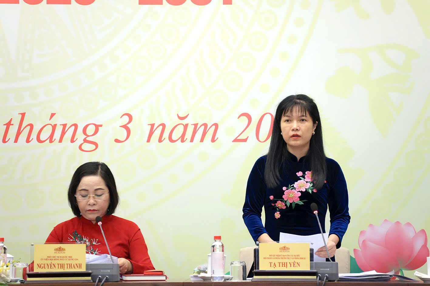 Bà Tạ Thị Yên, Phó Chủ nhiệm Ủy ban Công tác đại biểu, Phó Chánh Văn phòng Thường trực Hội đồng Link Đăng Nhập PG88 Chính Thức 2026 Quốc gia, Ủy viên Tiểu ban Nhân sự thuộc Hội đồng Link Đăng Nhập PG88 Chính Thức 2026 Quốc gia.