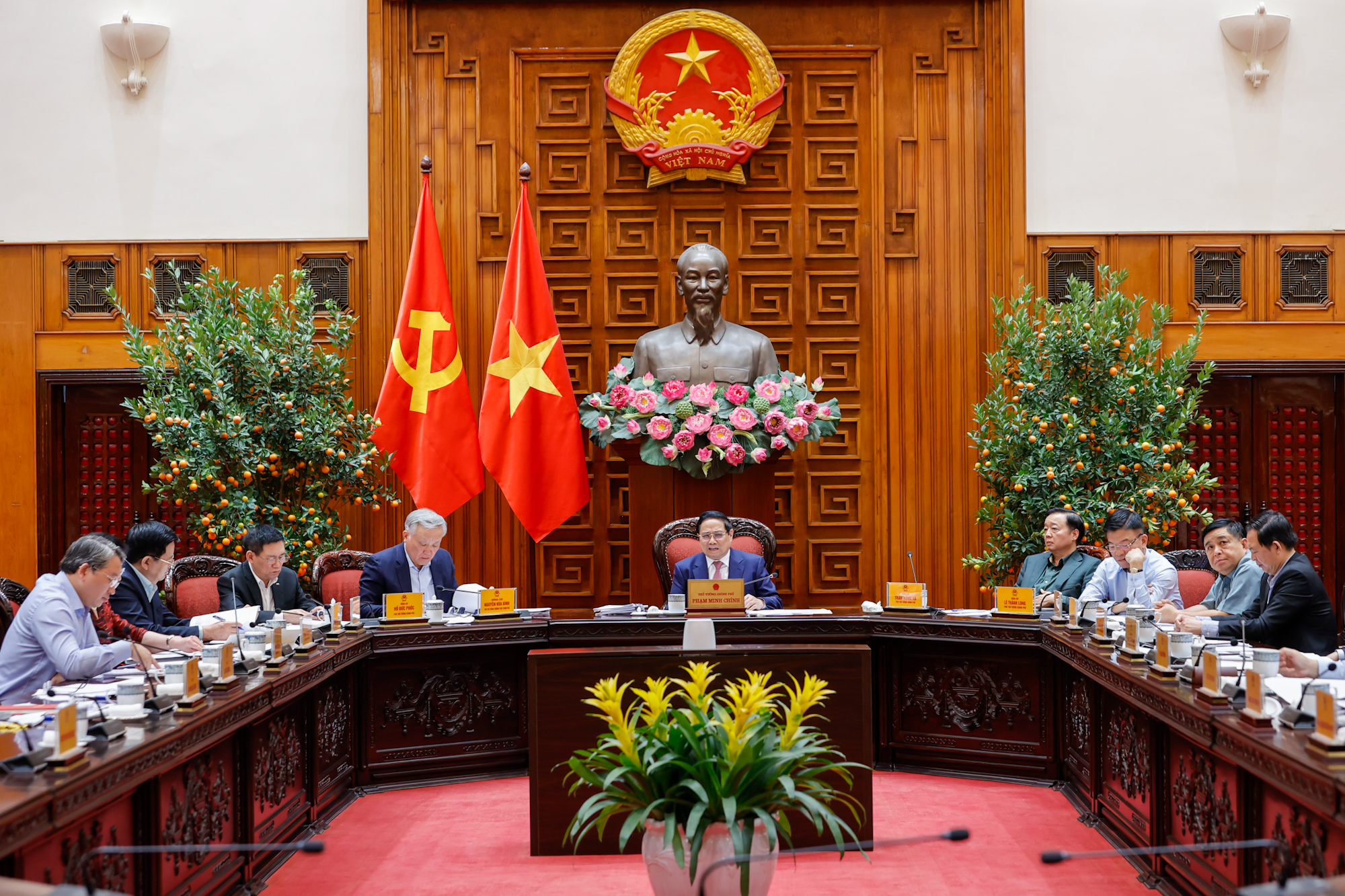 Thủ tướng Phạm Minh Chính chủ trì cuộc họp của Thường trực Chính phủ cho ý kiến về một số nội dung quan trọng để tiếp tục tháo gỡ các khó khăn, vướng mắc, các vấn đề, Link Trang Chủ PG88.Com Mới #2026 tồn đọng, kéo dài. Ảnh: VGP.