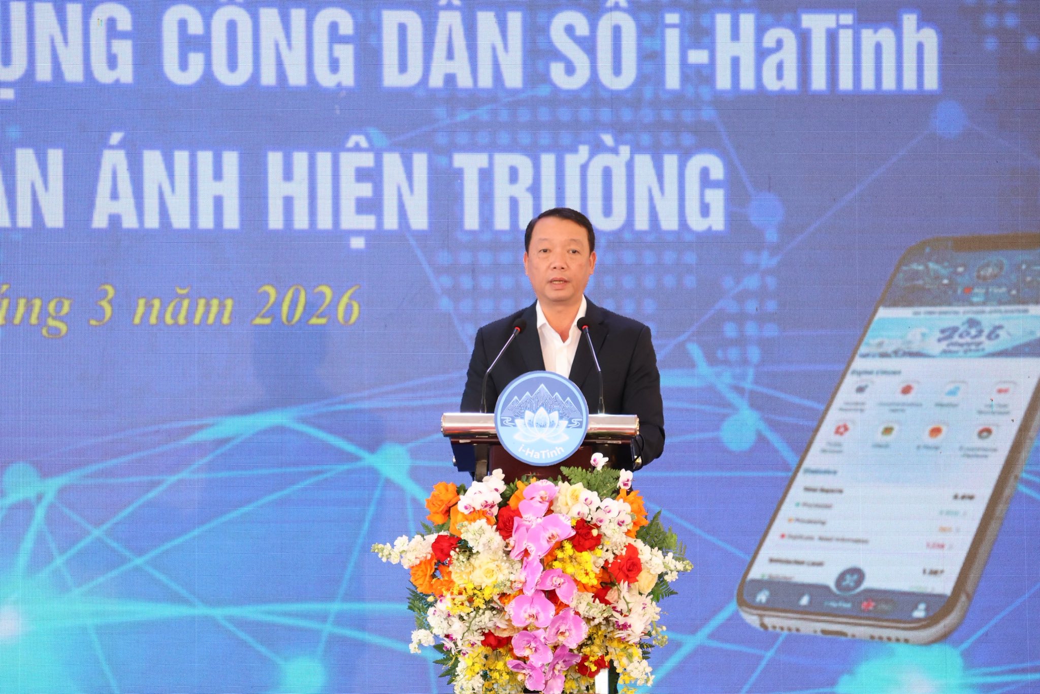 &nbsp;Chủ tịch UBND tỉnh Hà Tĩnh Phan Thiên Định phát biểu tại lễ công bố.&nbsp;