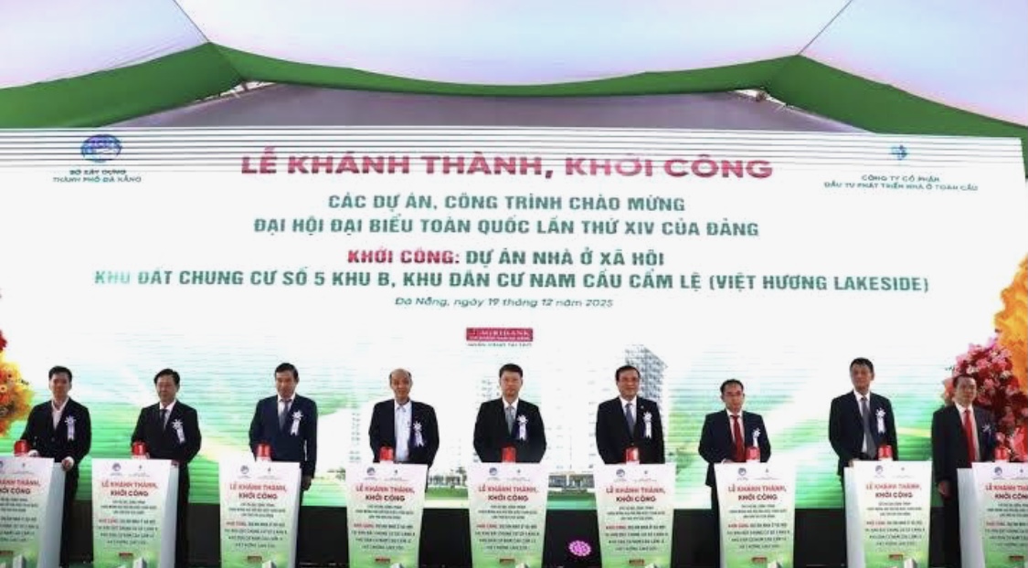 Nghi thức khởi công Link Trang Chủ PG88.Com Mới #2026 nhà ở xã hội Nam cầu Cẩm Lệ vào ngày 19/12/2025.