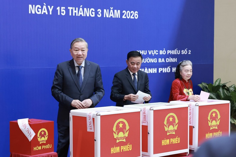 Tổng Bí thư Tô Lâm thực hiện quyền công dân, bỏ phiếu bầu đại biểu Link Trang Chủ PG88.Com Mới #2026 khóa XVI và HĐND các cấp nhiệm kỳ 2026-2031 - Ảnh: VGP