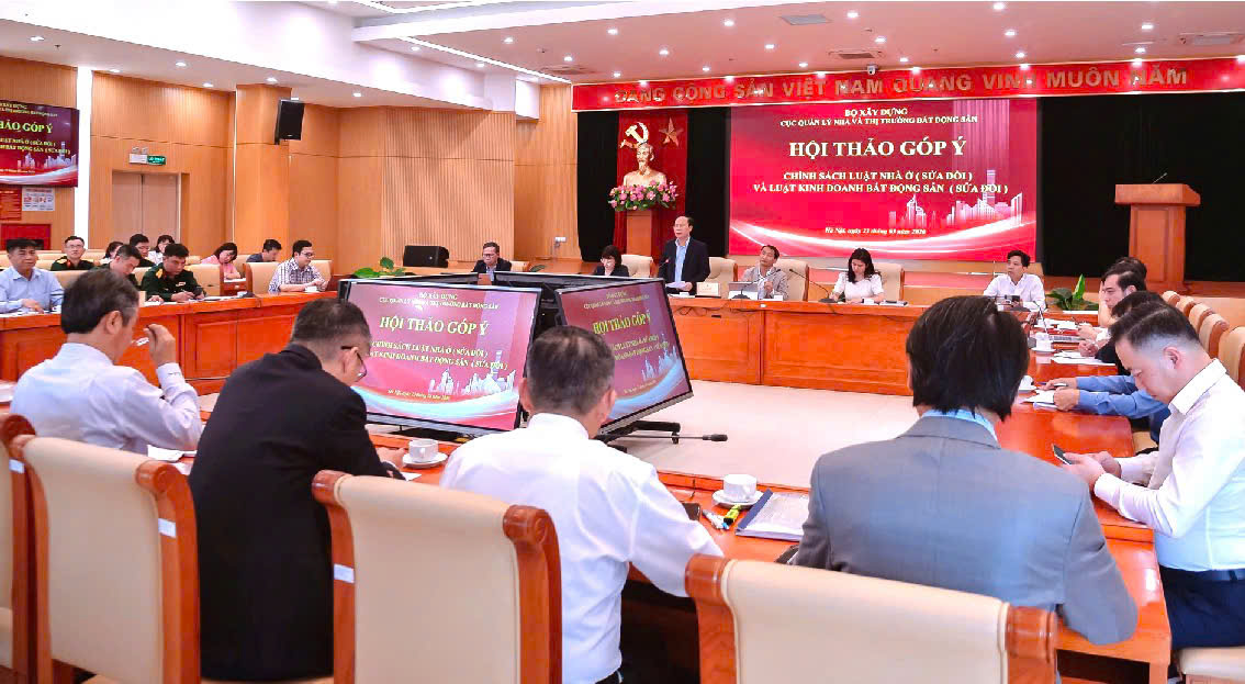 Hội thảo góp ý chính sách Luật Nhà ở (sửa đổi) và Luật PG88 Uy Tín Số 1 Việt Nam bất động sản (sửa đổi). Ảnh: BXD