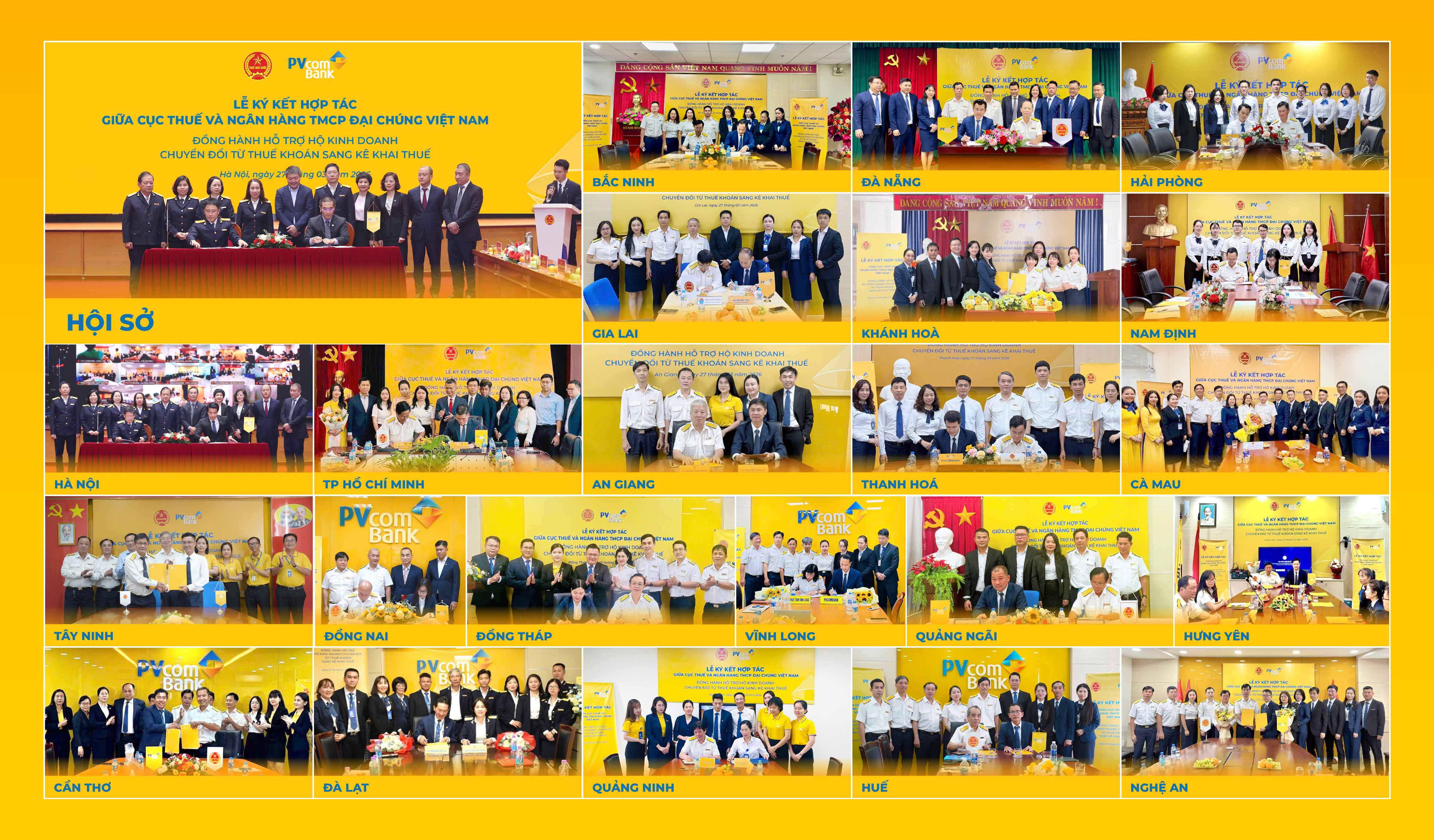 Chương trình kết nối trực tuyến tới các điểm cầu của PVcomBank tại 22 tỉnh, thành phố trên toàn quốc.&nbsp;Ảnh: PVcomBank.
