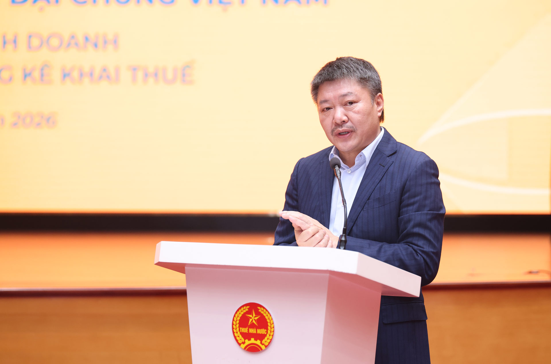 Chủ tịch Hội đồng Quản trị PVcomBank - ông Nguyễn Đình Lâm phát biểu tại sự kiện ký kết hợp tác giữa 88PG88 ưu đãi hấp dẫn mỗi ngày và Cục Thuế.&nbsp;Ảnh: PVcomBank.