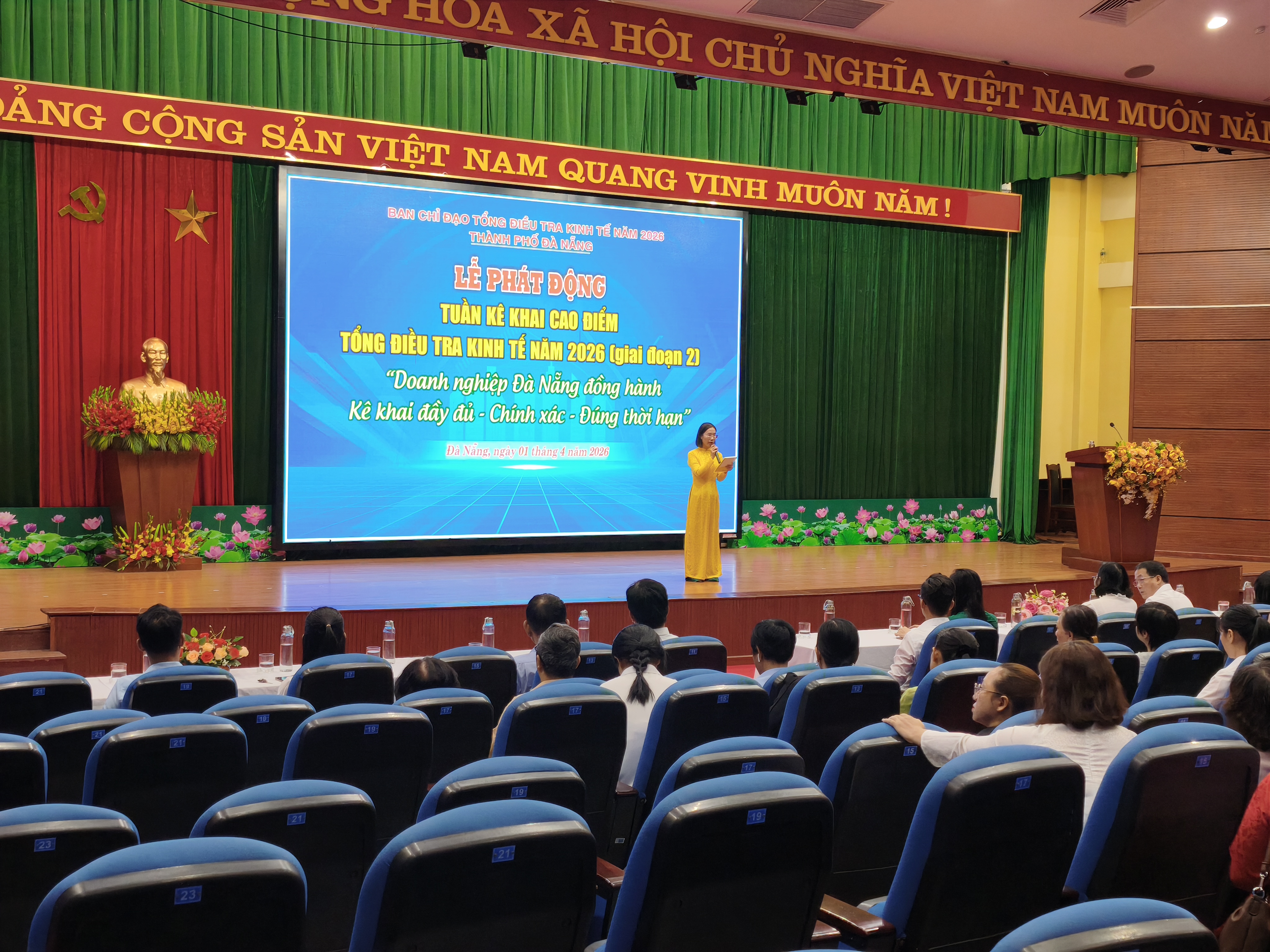 Quang cảnh lễ phát động Tổng điều tra Link Trang Chủ PG88.Com Mới #2026 2026 tại TP. Đà Nẵng. - Ảnh: Quang Hiếu