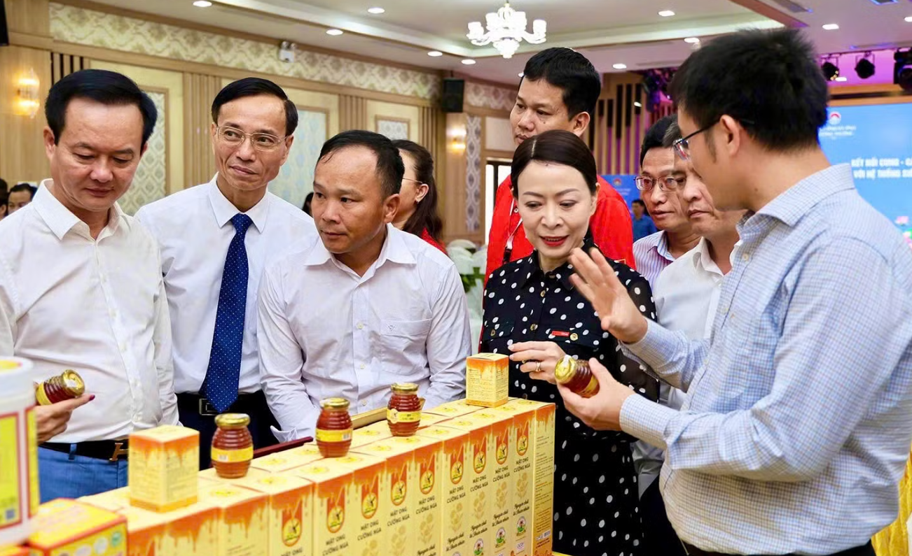 Tại hội nghị, Sở Công thương Hà Tĩnh đã tổ chức trưng bày, giới thiệu, quảng bá sản phẩm của 50 6Pg88.con độc quyền mỗi ngày, hợp tác xã, cơ sở sản xuất - PG88 Uy Tín Số 1 Việt Nam trên địa bàn toàn tỉnh. Ảnh: Phan Trâm