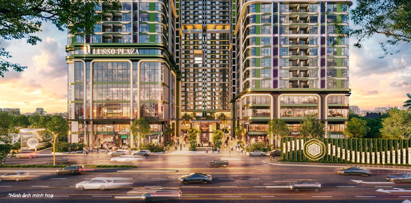 Phối cảnh trung tâm Pg88ok ưu đãi hấp dẫn Lusso Plaza mặt tiền đại lộ 60m TP.HCM.