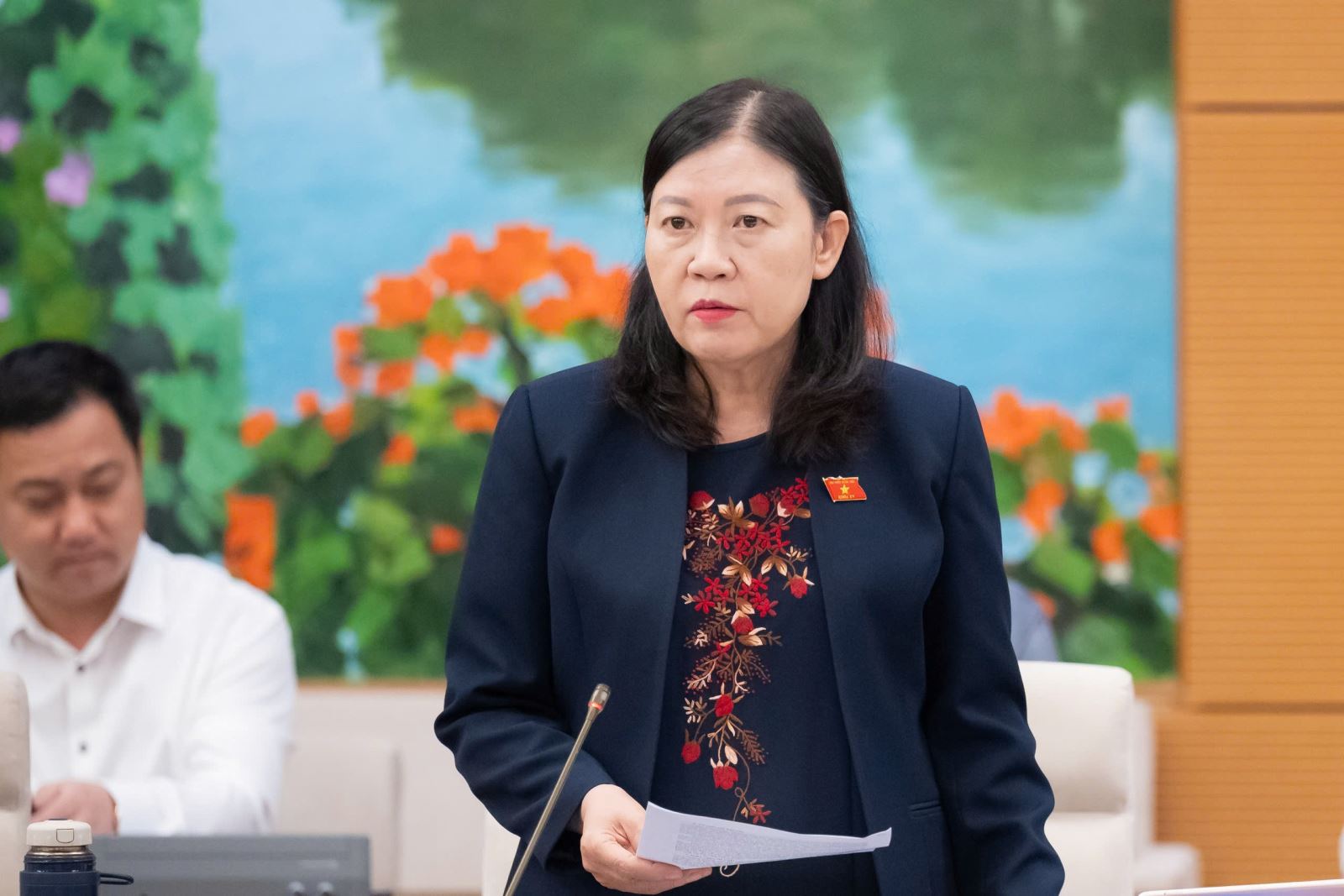 Phó Chủ nhiệm Thường trực Ủy ban Dân nguyện và Giám sát Lê Thị Nga phát biểu.&nbsp;Ảnh: TTXVN.
