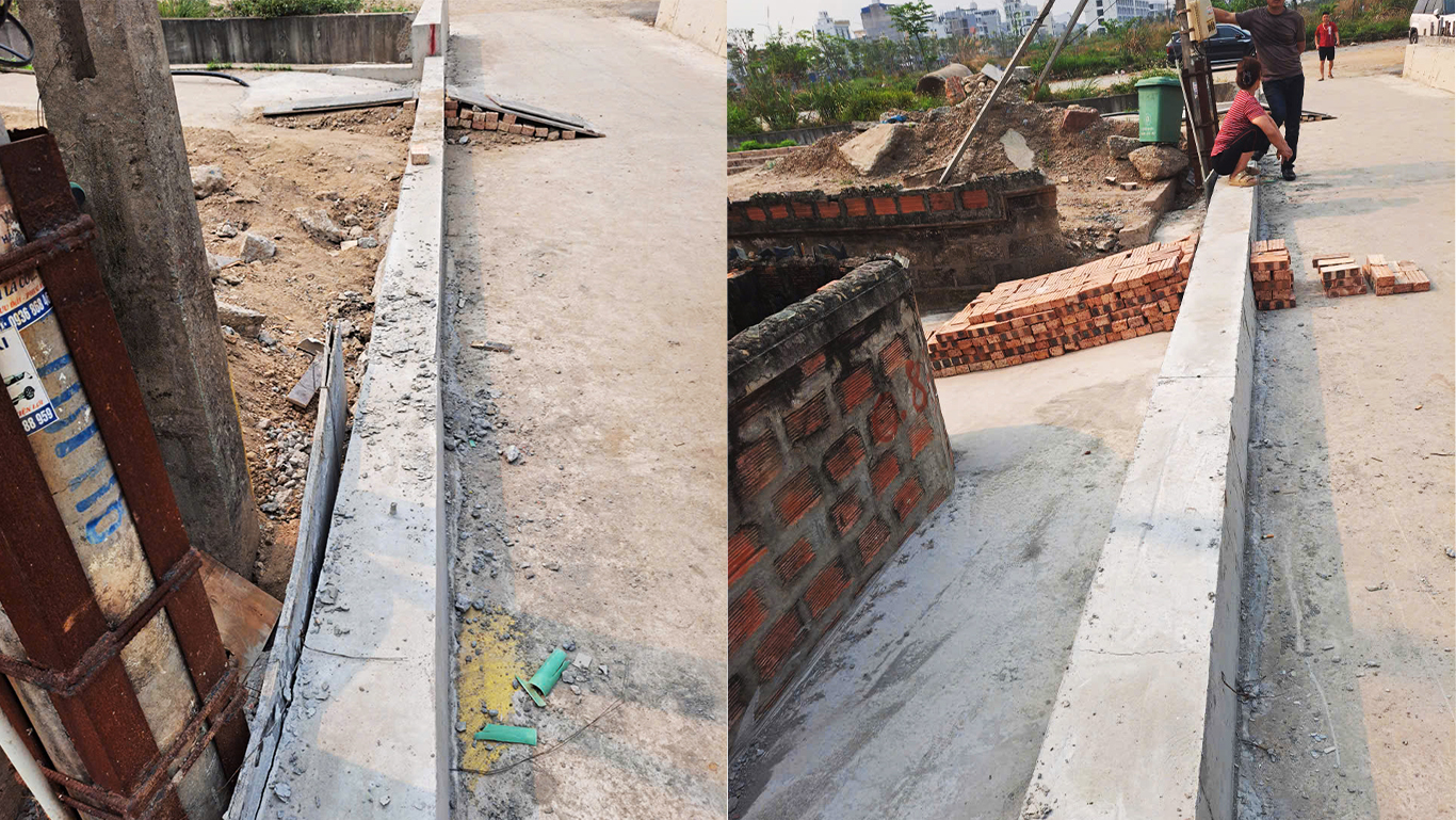 Cơ quan chức năng đề nghị chủ Pg88vn Trang Chủ Chính Thức phá dỡ tường bao và con lươn bê tông ngăn lối đi khu dân cư.