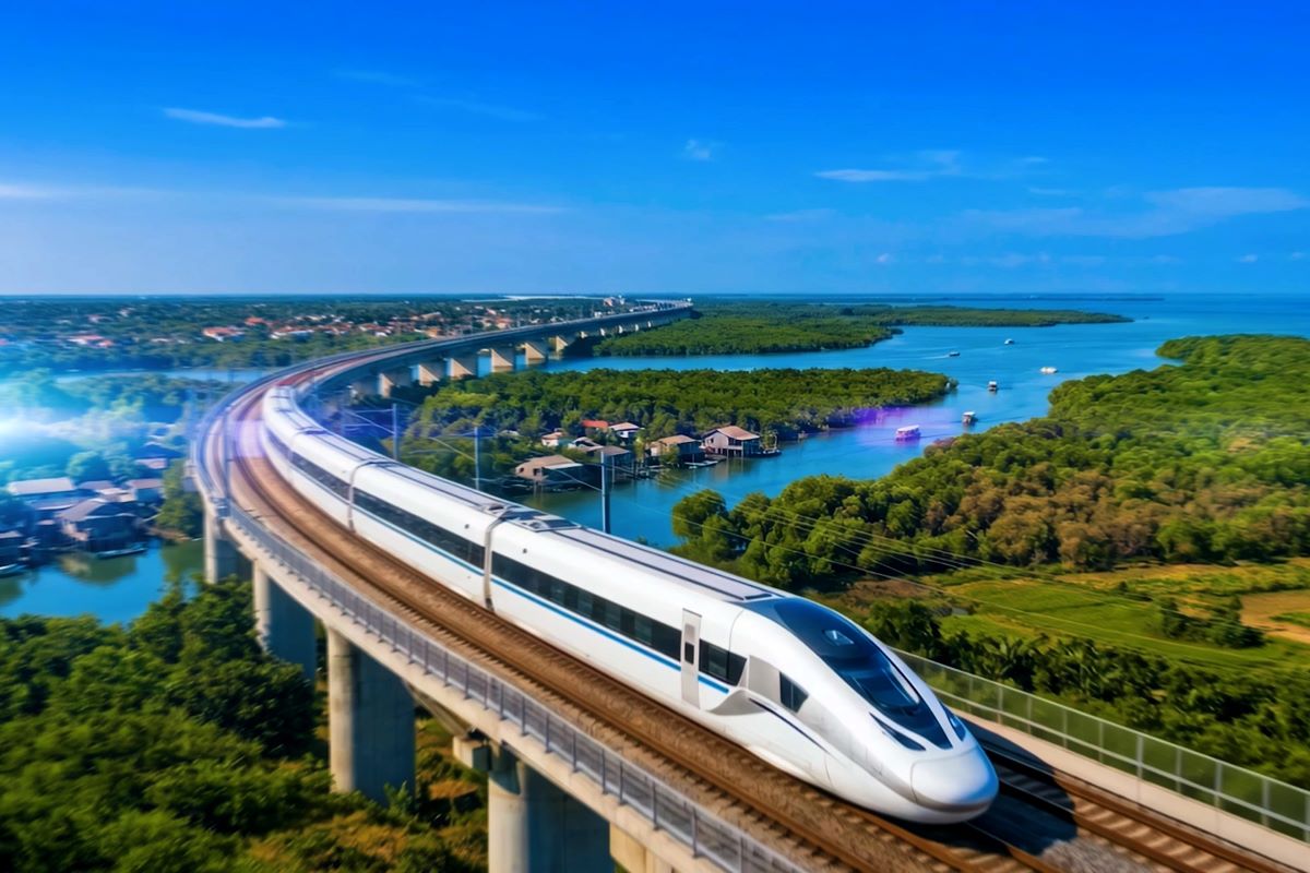 Đường sắt cao tốc Hà Nội - Quảng Ninh sẽ là “đường băng” mới cho bất động sản Hạ Long “cất cánh”. Ảnh phối cảnh.