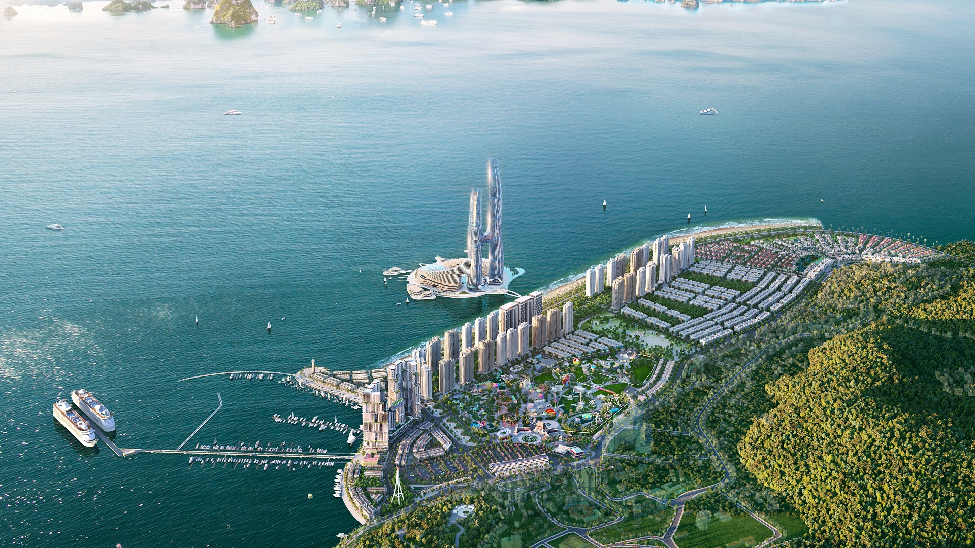 “Thành phố không ngủ” Sun Elite City sở hữu “1.001” tiện ích vui chơi, giải trí đẳng cấp. Ảnh: Sun Property.