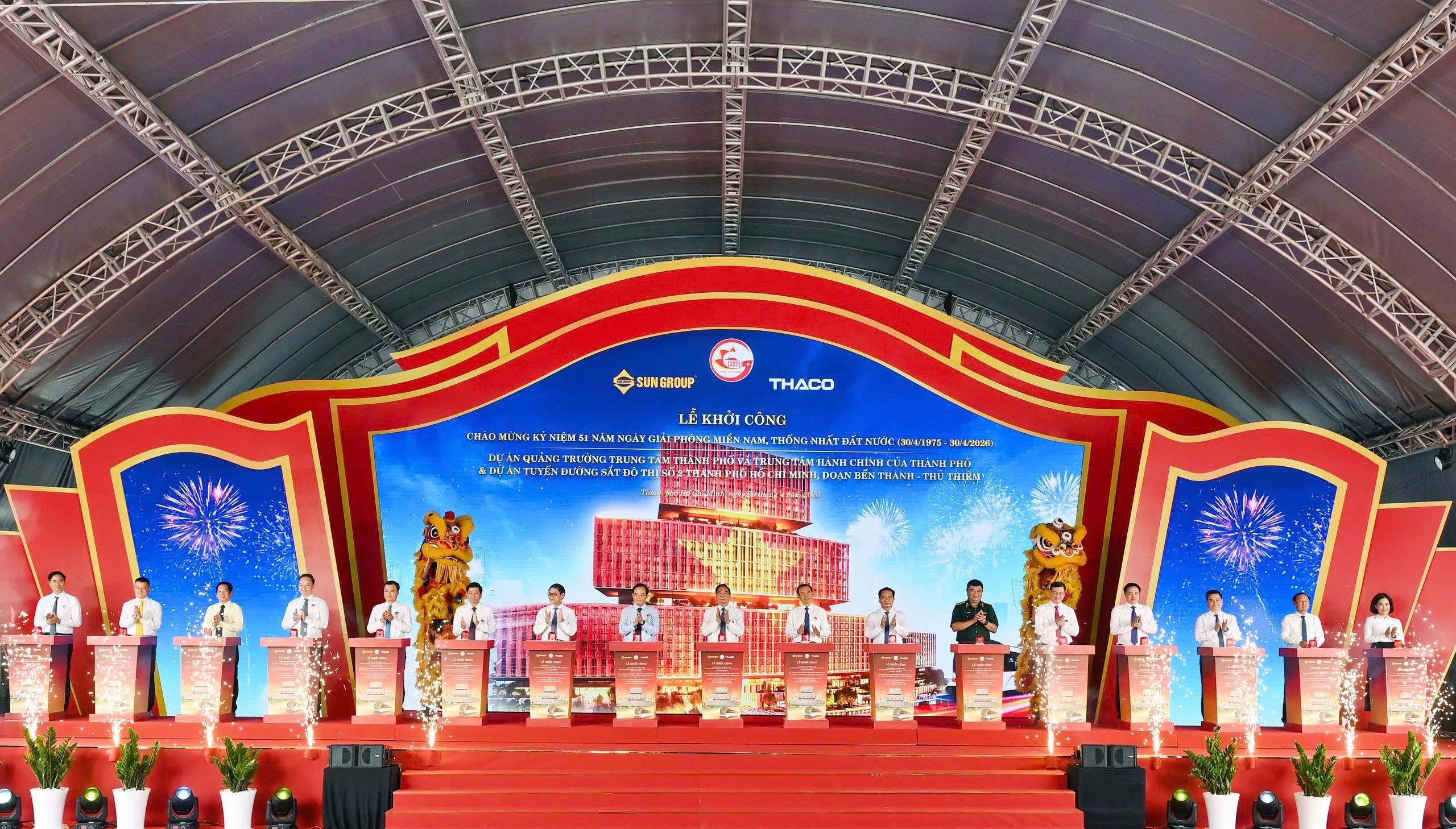 Các đại biểu thực hiện nghi thức khởi công Link Trang Chủ PG88.Com Mới #2026