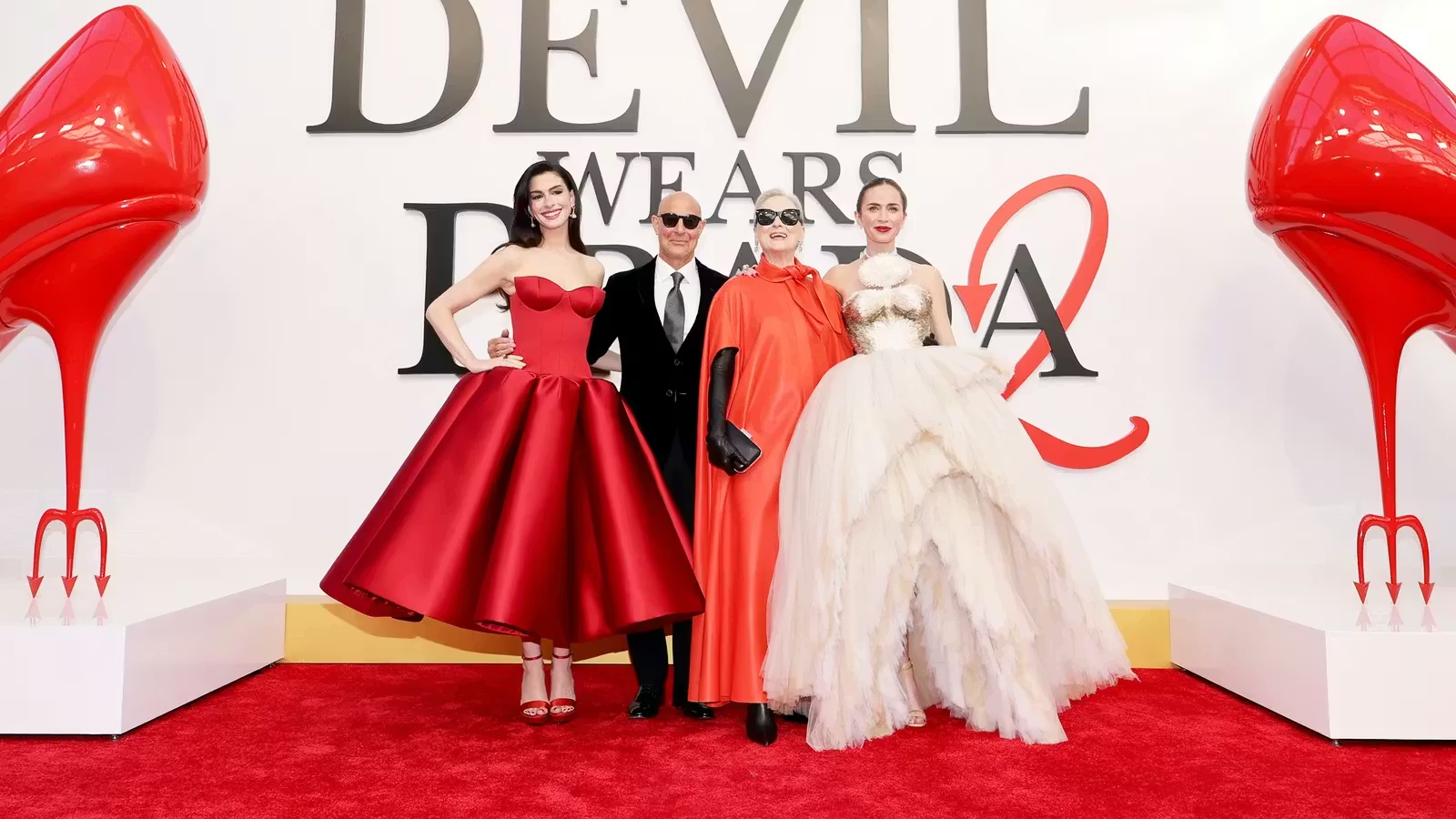 4 diễn viên chính tại thảm đỏ ra mắt&nbsp;The Devil wears Prada 2.