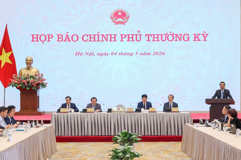 Họp báo Chính phủ thường kỳ tháng 4/2026. Ảnh: VGP