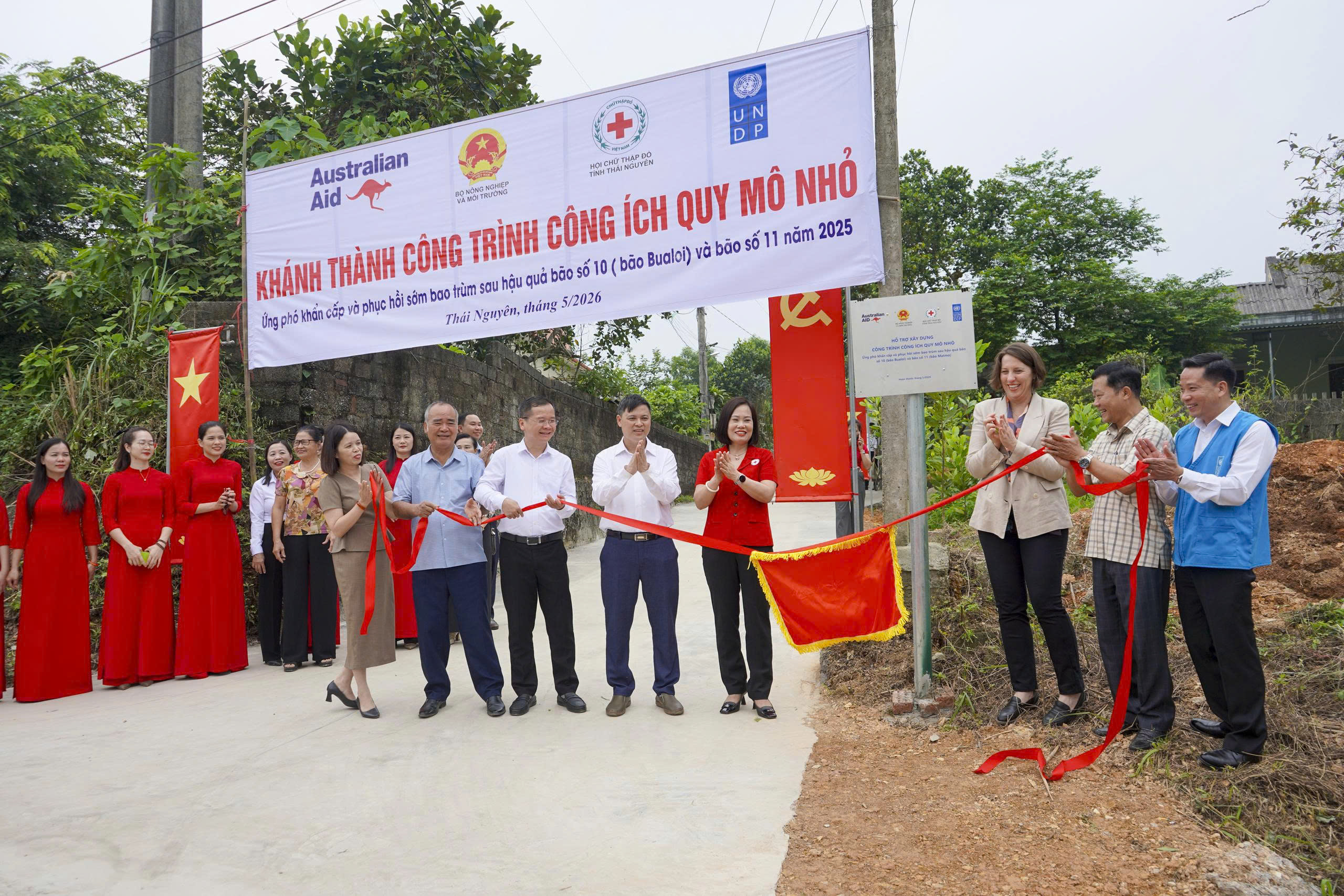 Khánh thành công trình công ích quy mô nhỏ trên địa bàn tỉnh Thái Nguyên. Ảnh do UNDP cùng cấp.