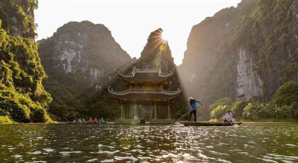 Thủy đình tại danh thắng Tràng An (Ảnh: Du lịch Ninh Bình)