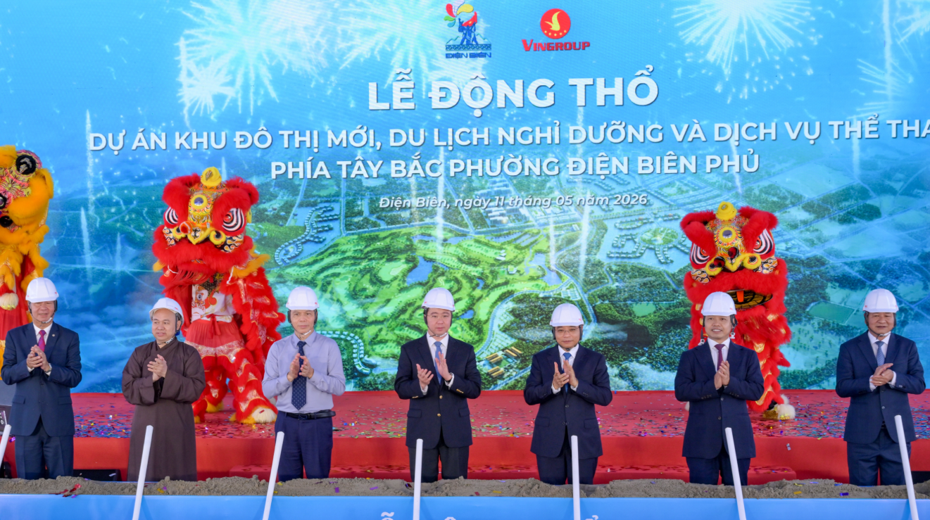 Lễ động thổ Pg88vn.top độc quyền mỗi ngày Khu đô thị mới, du lịch nghỉ dưỡng và dịch vụ thể thao phía Tây Bắc phường Điện Biên Phủ.