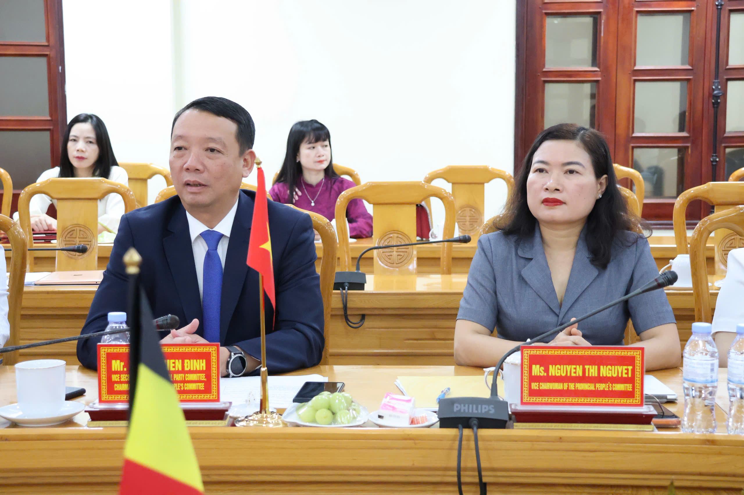 Ông&nbsp;Phan Thiên Định - Chủ tịch UBND tỉnh Hà Tĩnh phát biểu tại buổi làm việc