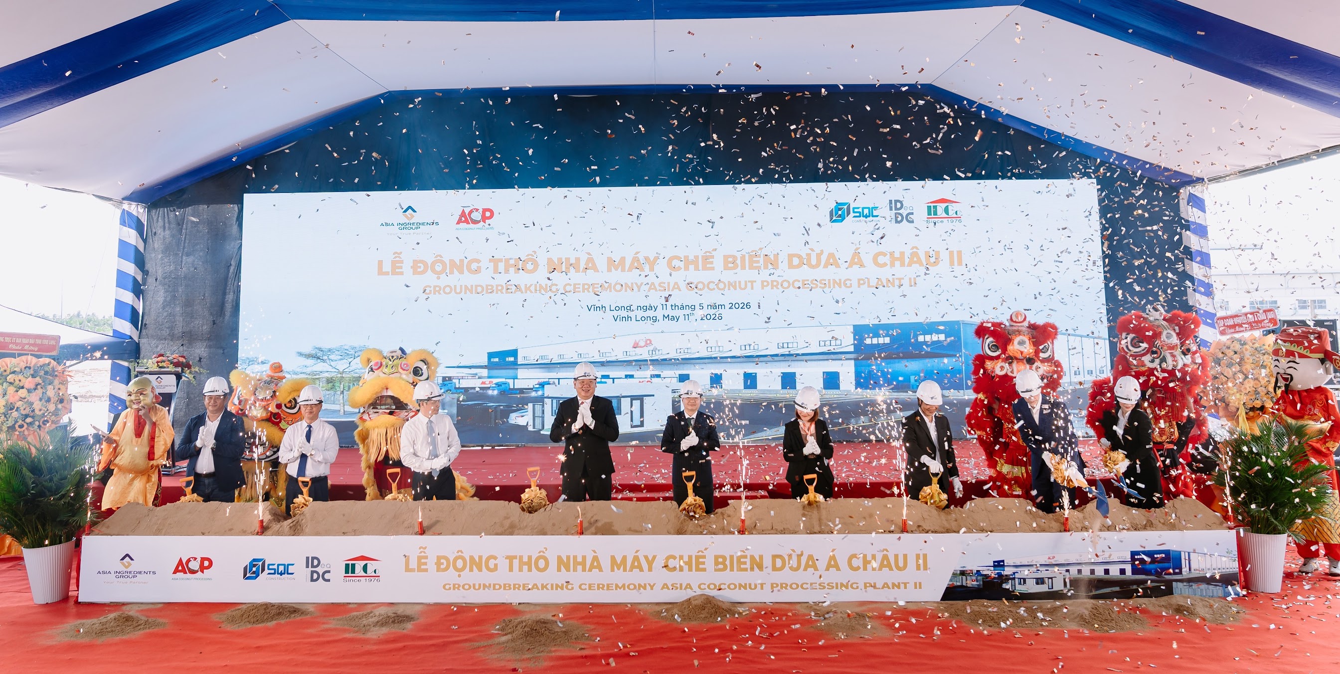 Lễ&nbsp;động thổ Nhà máy Chế biến Dừa Á Châu II (ACP2).