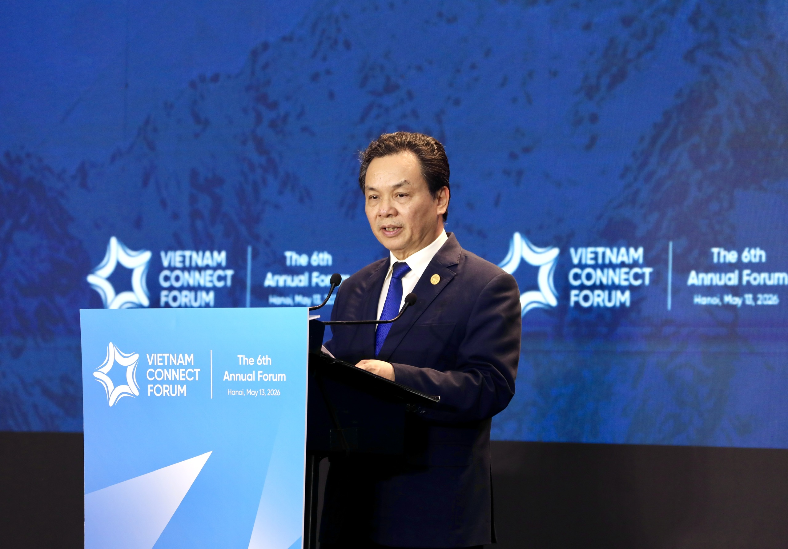 Ông Hoàng Văn Cường,&nbsp;Phó Chủ tịch Hội Khoa học Link Trang Chủ PG88.Com Mới #2026 Việt Nam, phát biểu khai mạc Diễn đàn&nbsp;Nhịp cầu phát triển Việt Nam 2026. Ảnh: Việt Dũng.