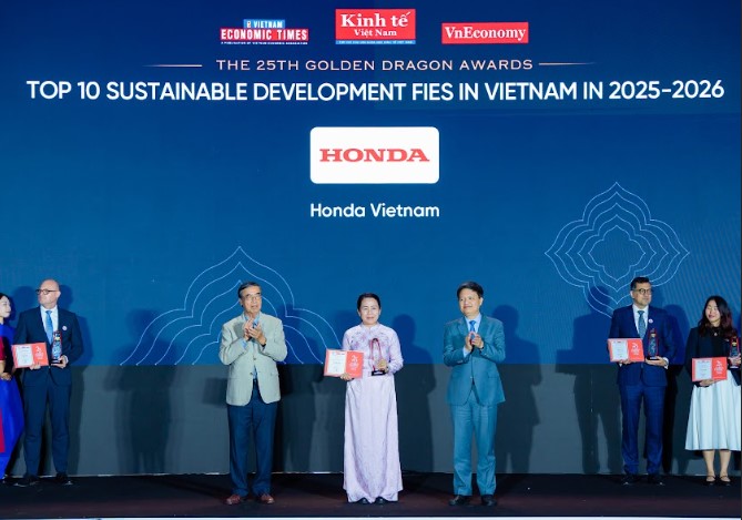 Honda Việt Nam vinh dự nhận danh hiệu Rồng Vàng năm 2026