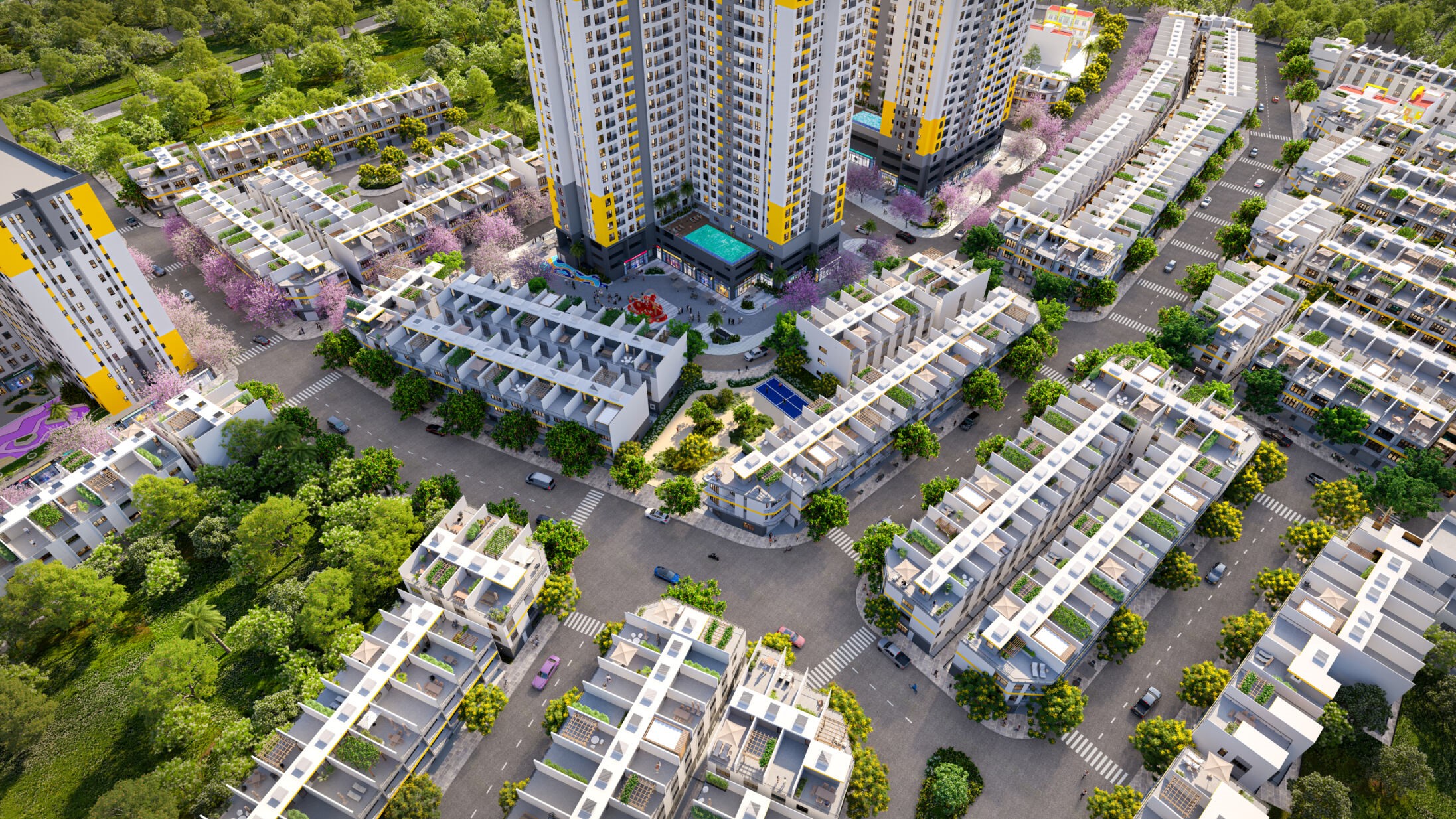 Khu đô thị đa chức năng Bcons City Life ngay khu đô thị hiện hữu. Ảnh: phối cảnh Pg88vn.top độc quyền mỗi ngày.