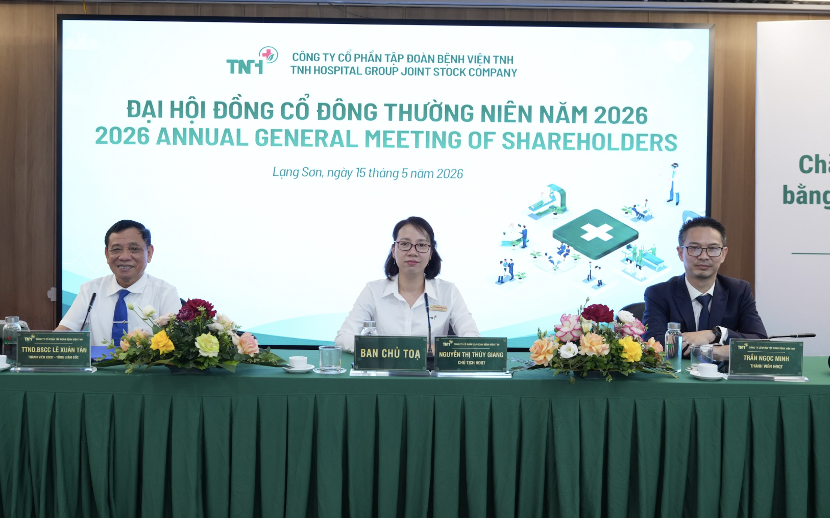 Công ty CP Tập đoàn Bệnh viện TNH vừa tổ chức thành công Đại hội đồng cổ đông thường niên 2026. 
