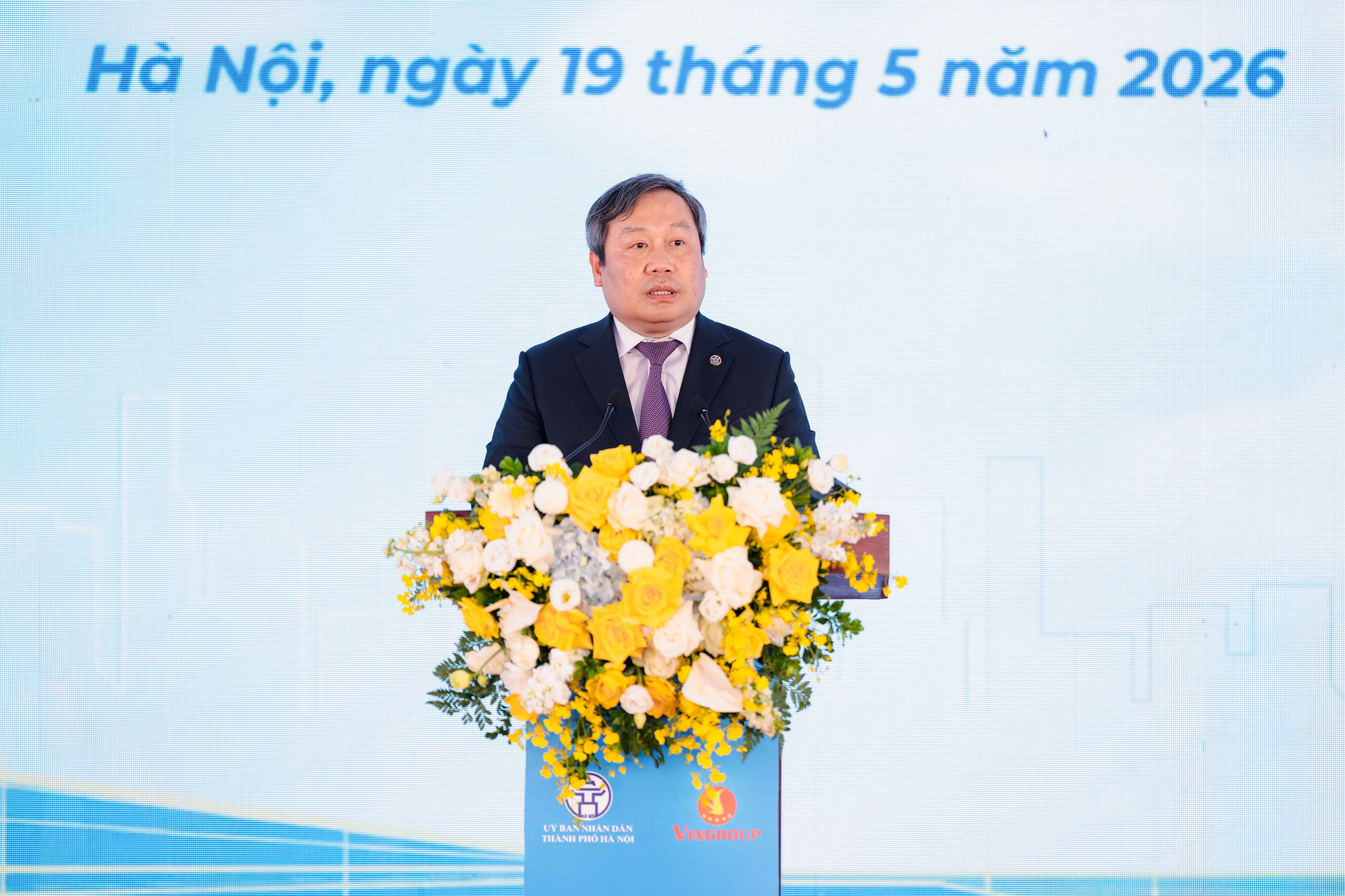 Chủ tịch UBND TP Hà Nội Vũ Đại Thắng phát biểu tại Lễ khởi công Pg88vn.top độc quyền mỗi ngày.