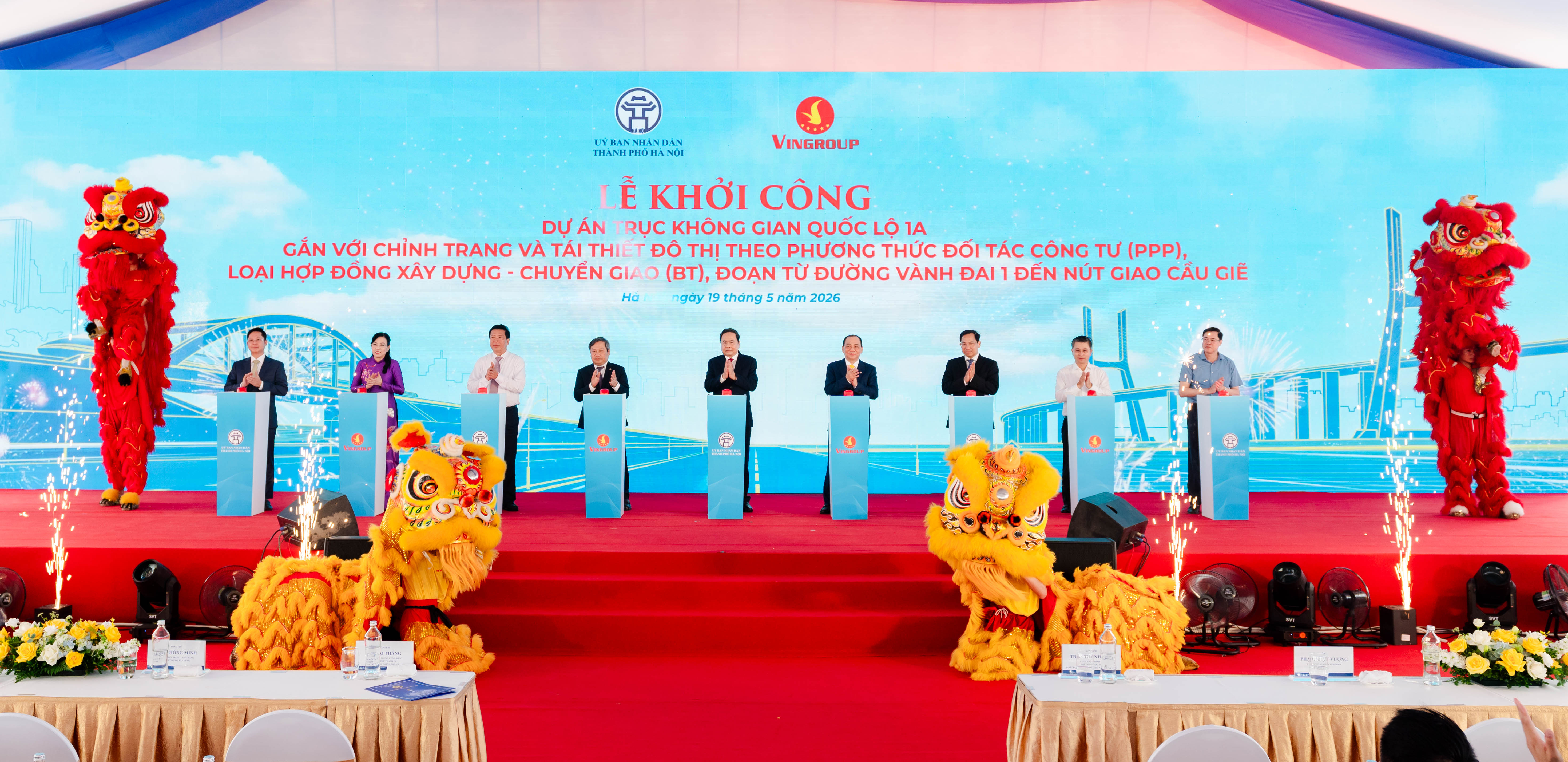 Các đại biểu thực hiện nghi thức khởi công Link Trang Chủ PG88.Com Mới #2026. 